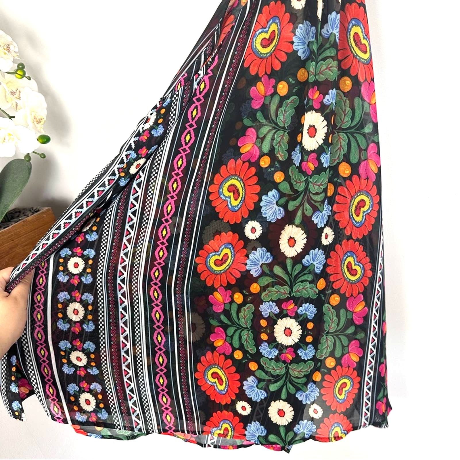 Show Me Your MuMu Show Me Your Mumu Byron Mini Chiffon Dress Mexicali Multi XS Size XS / US 0-2 / IT 36-38 - 8 Thumbnail