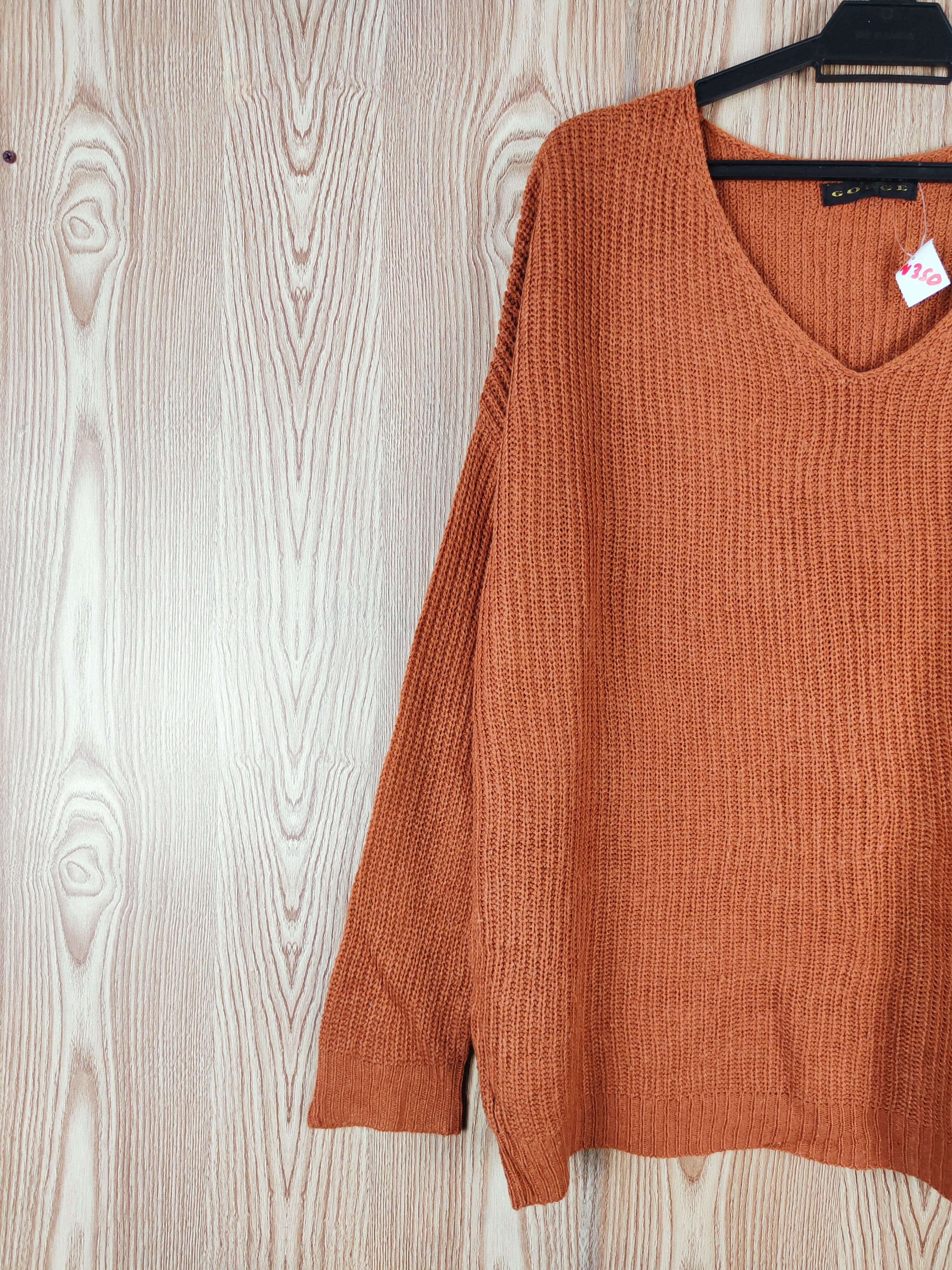 Japanese Brand Gorge Brown Knitwear Sweatshirts #W350 Size US L / EU 52-54 / 3 - 3 Thumbnail