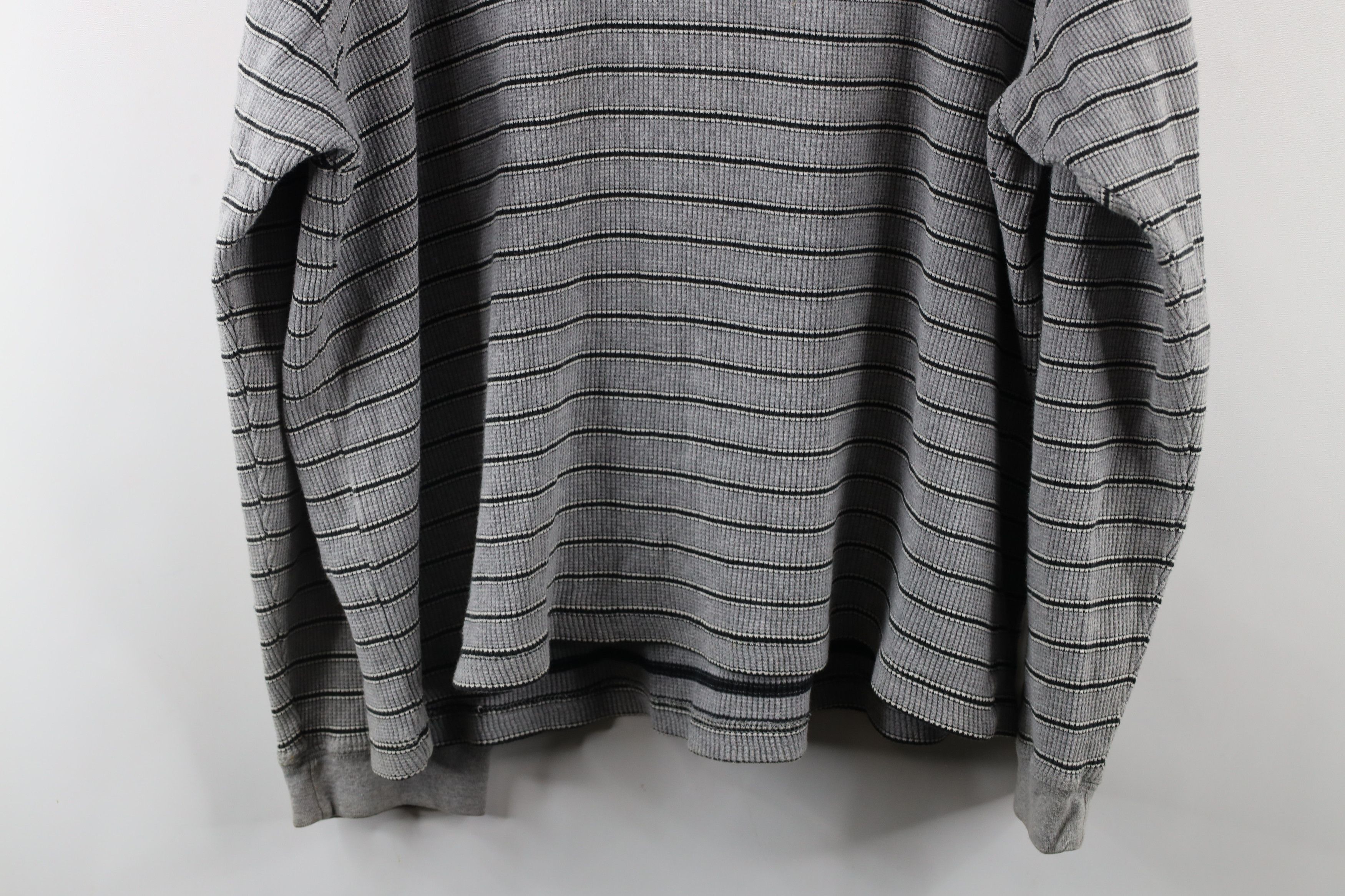 Gap × Vintage Vintage 90s Gap Waffle Knit Long Sleeve T-Shirt Gray USA Size US XL / EU 56 / 4 - 9 Thumbnail