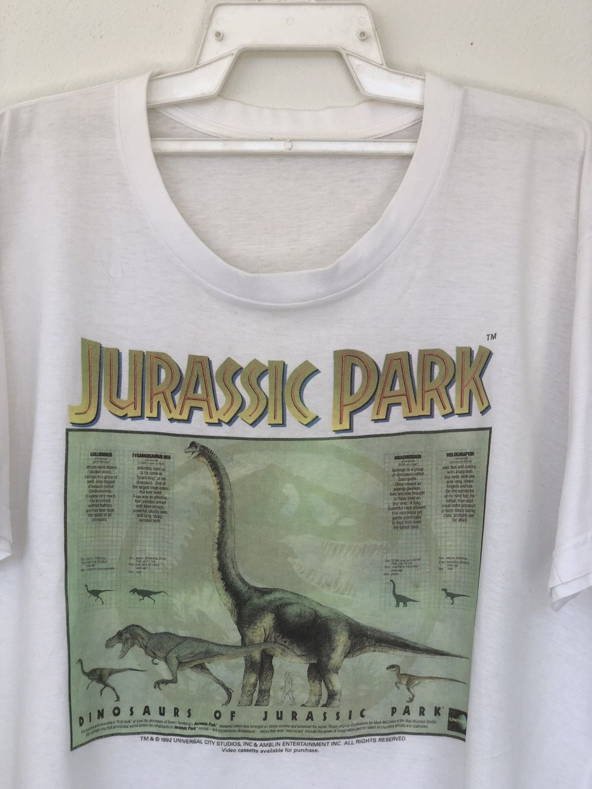 Other Vintage 90s JURASSIC PARK Movie Promo Tee Size US L / EU 52-54 / 3 - 1 Thumbnail