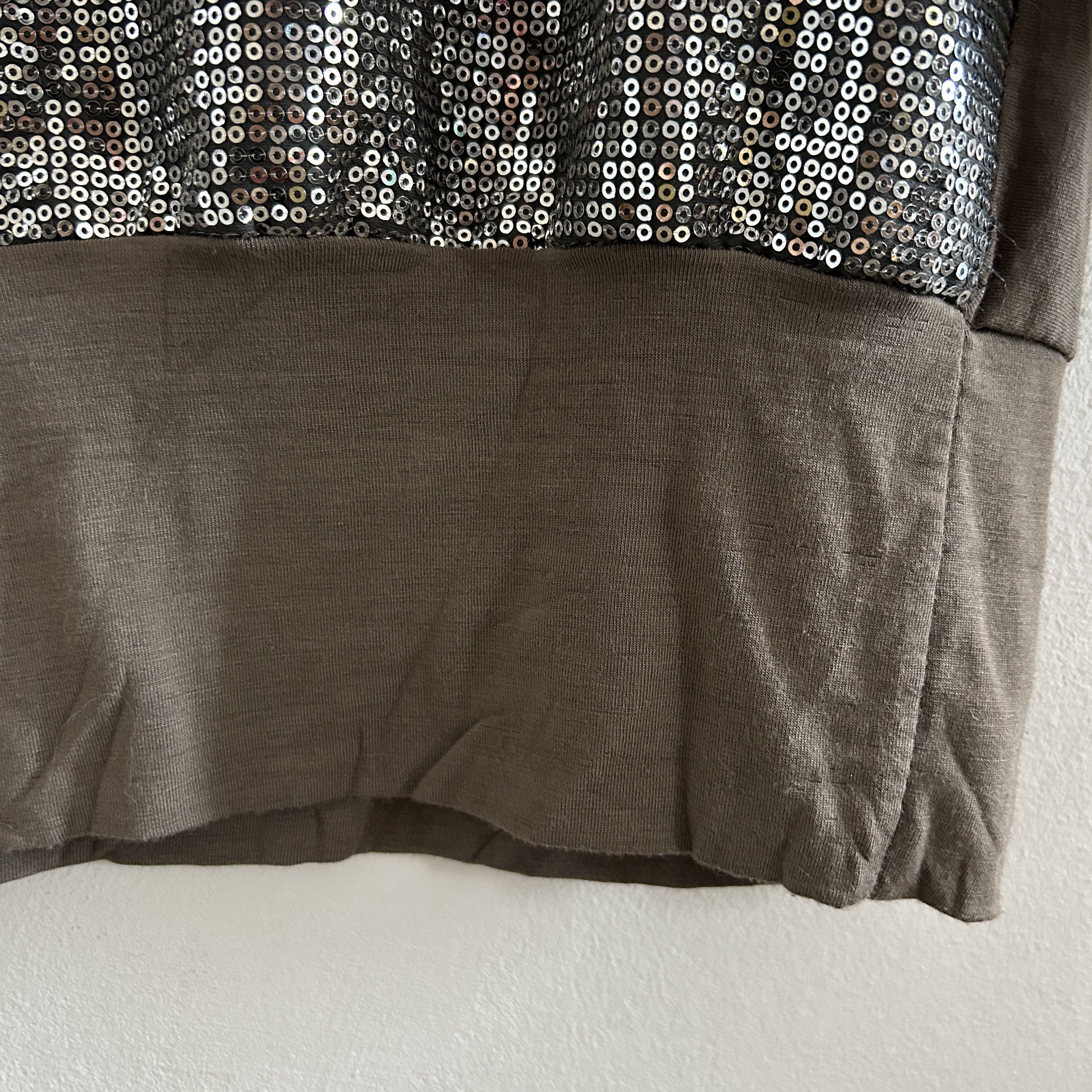 Vintage Vintage Y2K Gray Striped Sequin Top Size ONE SIZE - 12 Thumbnail