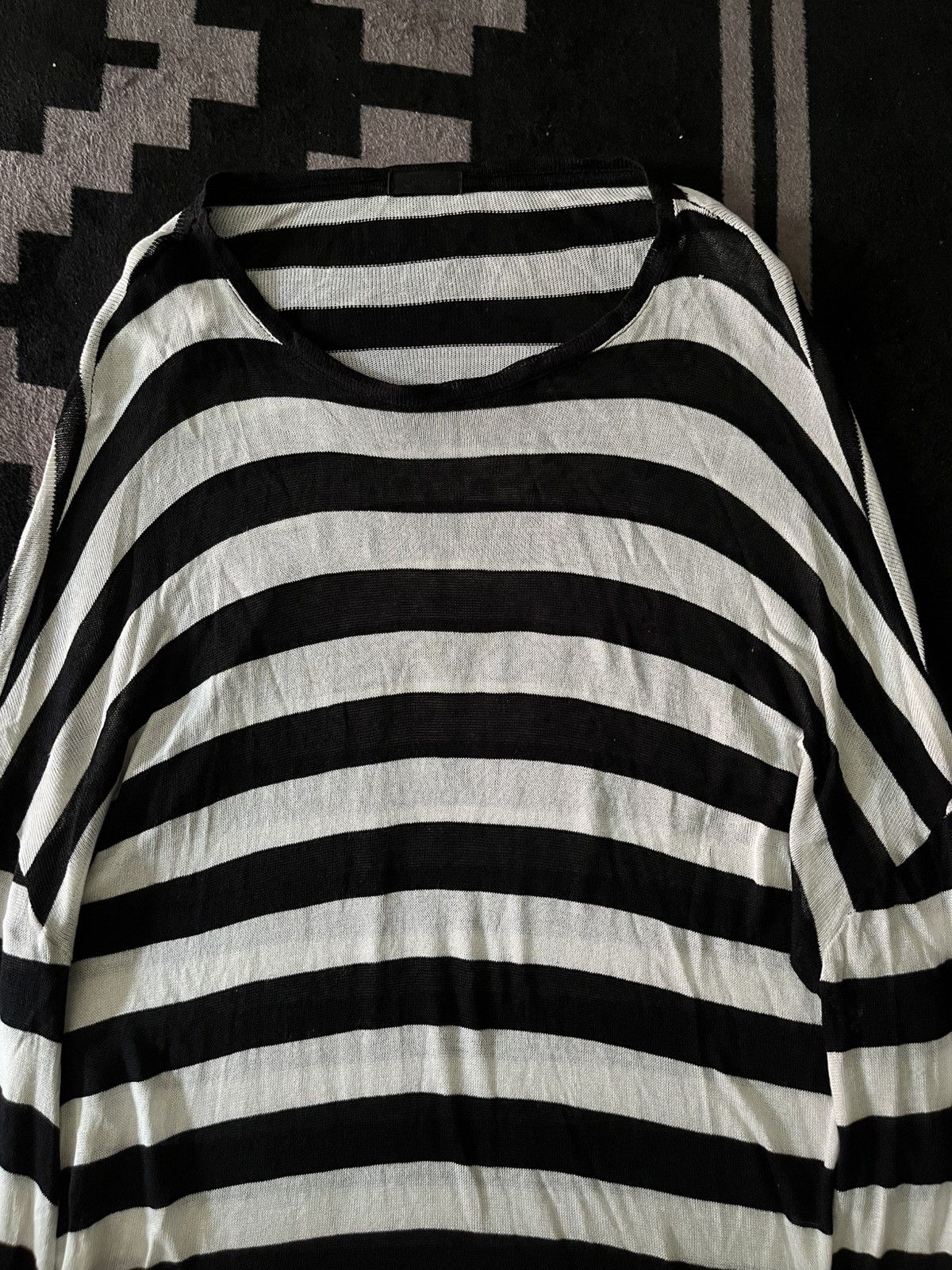 Le Grande Bleu (L.G.B.) 2000s Osklen striped flare knit Size US M / EU 48-50 / 2 - 3 Thumbnail