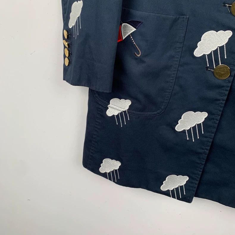 Thom Browne Thom Browne Blue cloud cotton suit jacket Size 40S - 4 Thumbnail