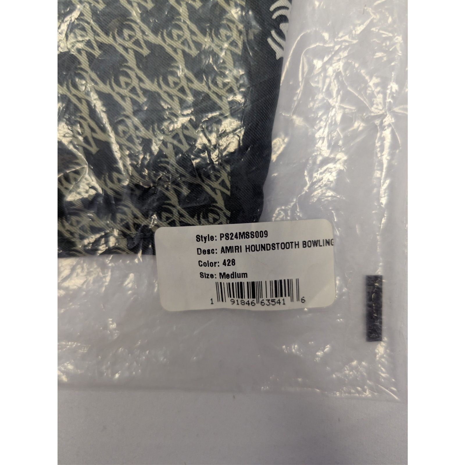 Amiri o1rshd1 Amiri Houndstooth Bowling Shirt in Rain Forest Size US M / EU 48-50 / 2 - 20 Thumbnail