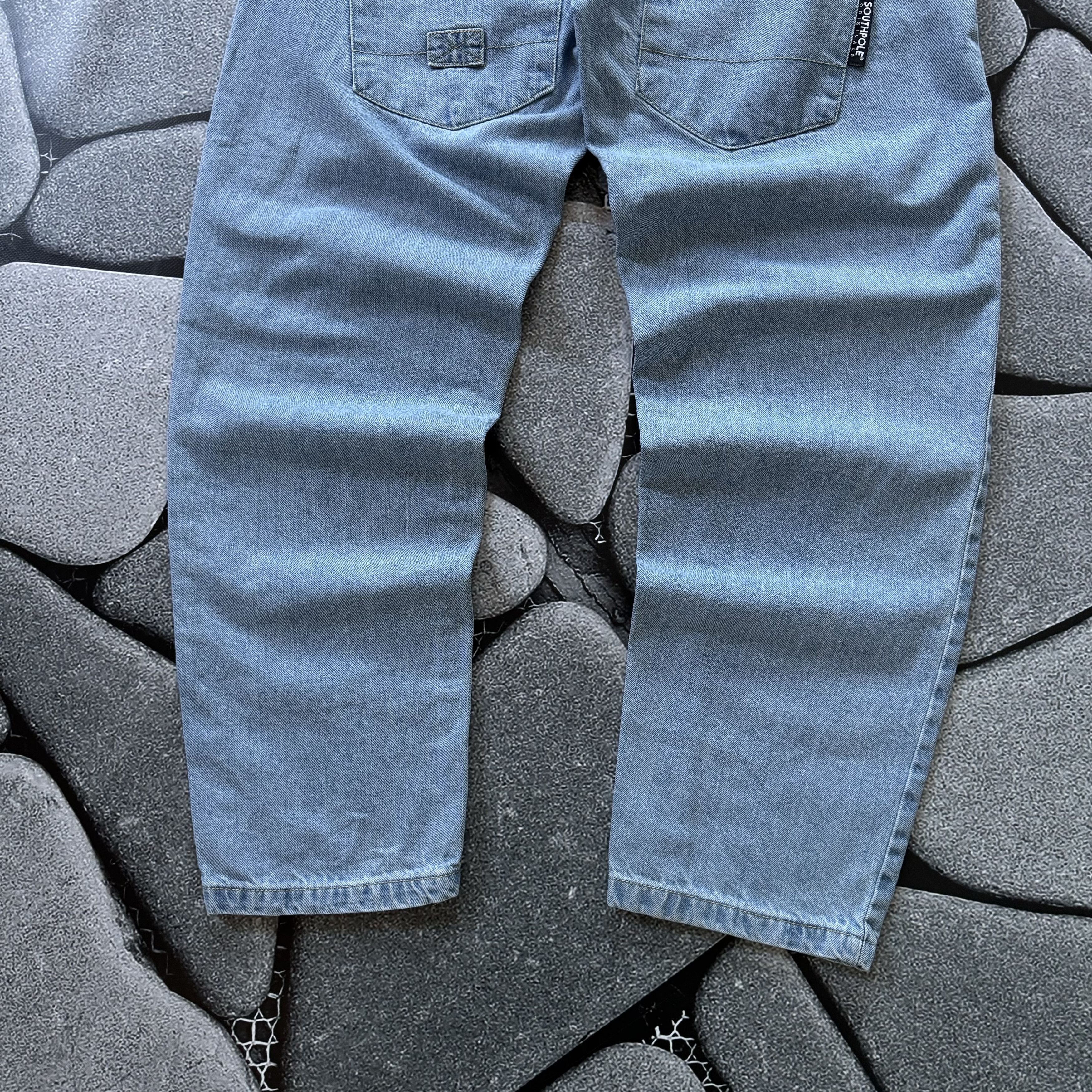 JNCO × Southpole × Vintage SOUTHPOLE BIG LOGO EMBROIDERED BAGGY DENIM PANT Y2K JEANS Size US 30 / EU 46 - 4 Thumbnail
