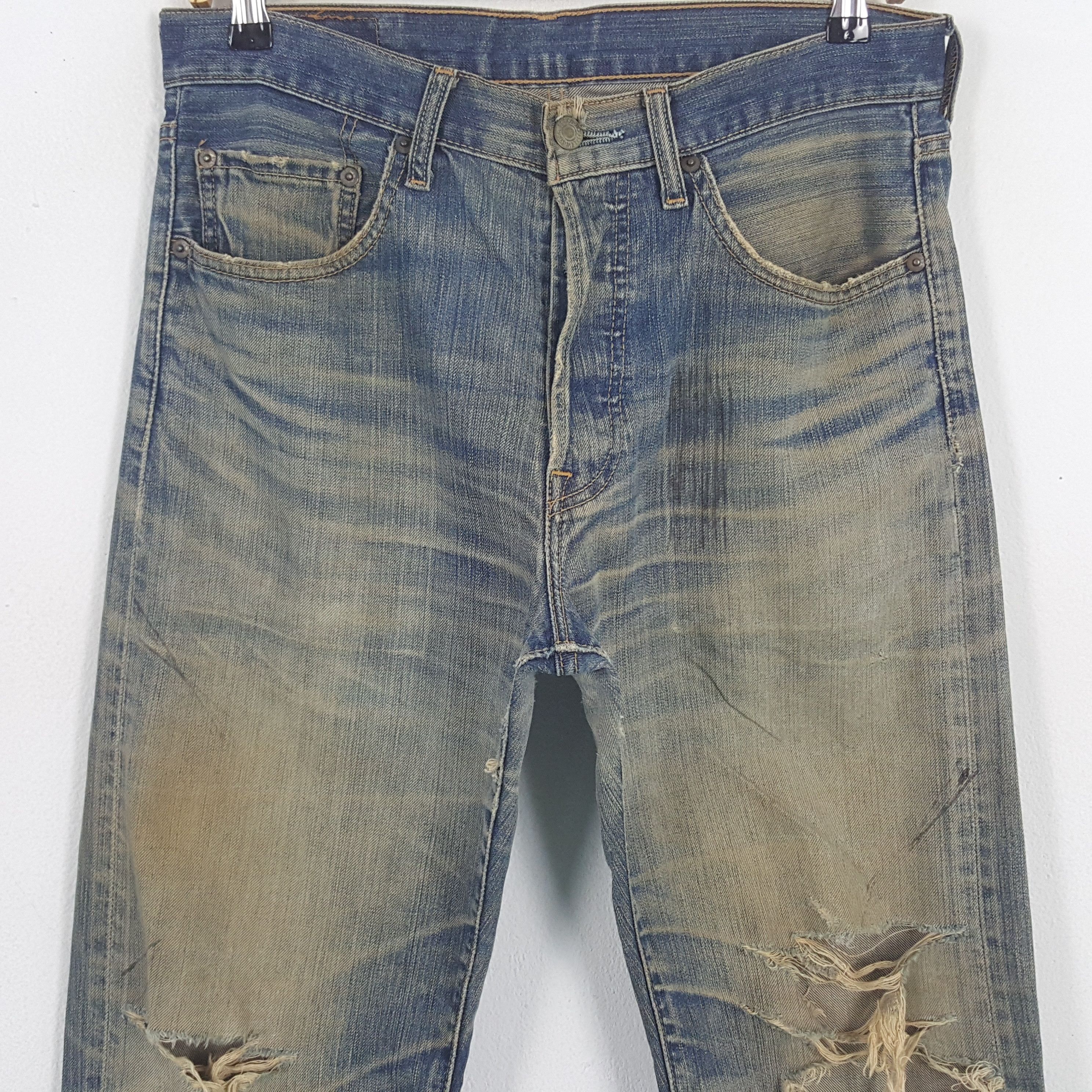 Levi's × Vintage Vintage Levi's 501 American Distressed Grunge Denim Jeans Size US 31 - 2 Thumbnail