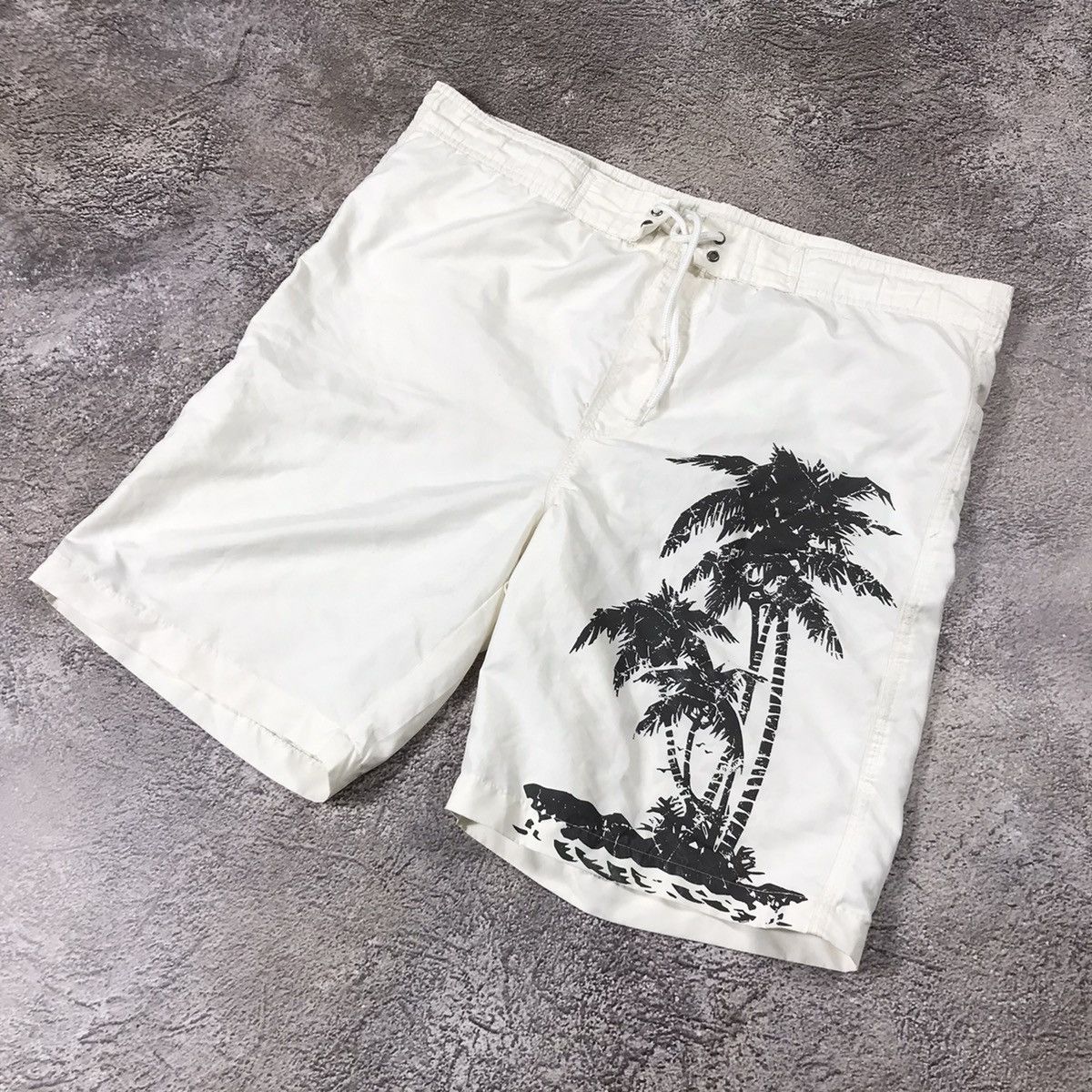 Vintage Vintage Y2K Tropical Palm Swim Shorts Streetwear Surf 34 Size US 34 / EU 50 - 4 Thumbnail