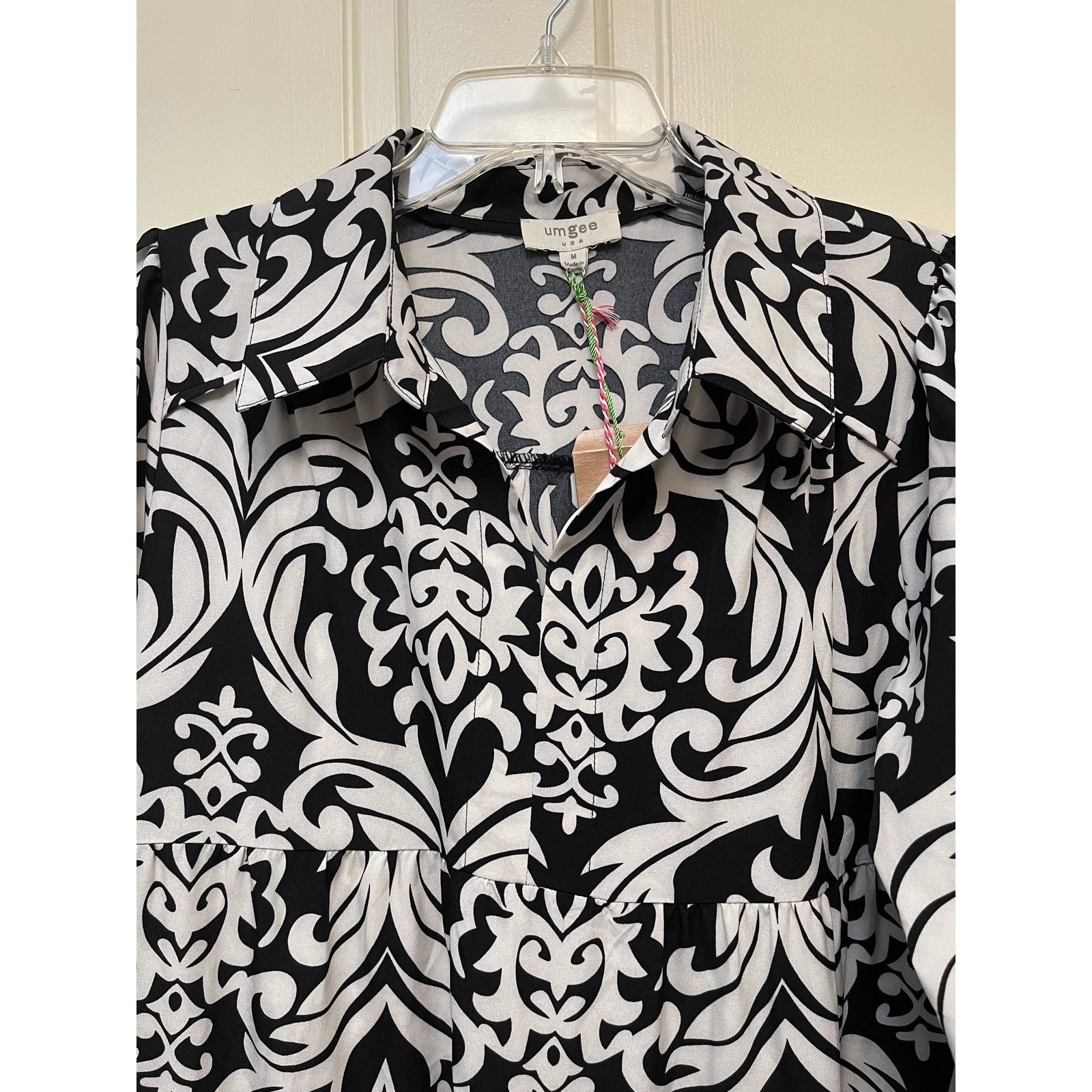 Unknown London New Umgee Black White Midi Dress Size Med NWT Size M / US 6-8 / IT 42-44 - 3 Thumbnail