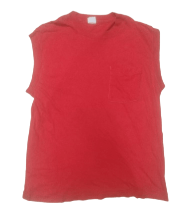 Fruit Of The Loom × Vintage VTG fruit of the loom 80's blank sleeveless selvedge pocket Size US L / EU 52-54 / 3 - 3 Thumbnail