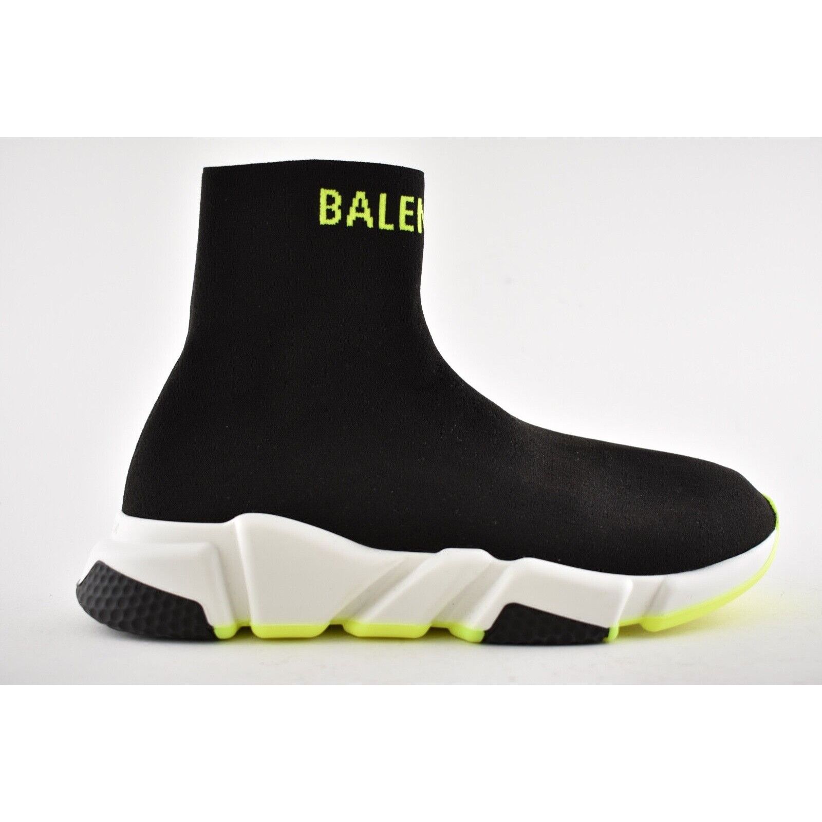 Balenciaga Balenciaga Mens Speed Black Yellow Logo Sock Flat Size US 12 / EU 45 - 4 Thumbnail