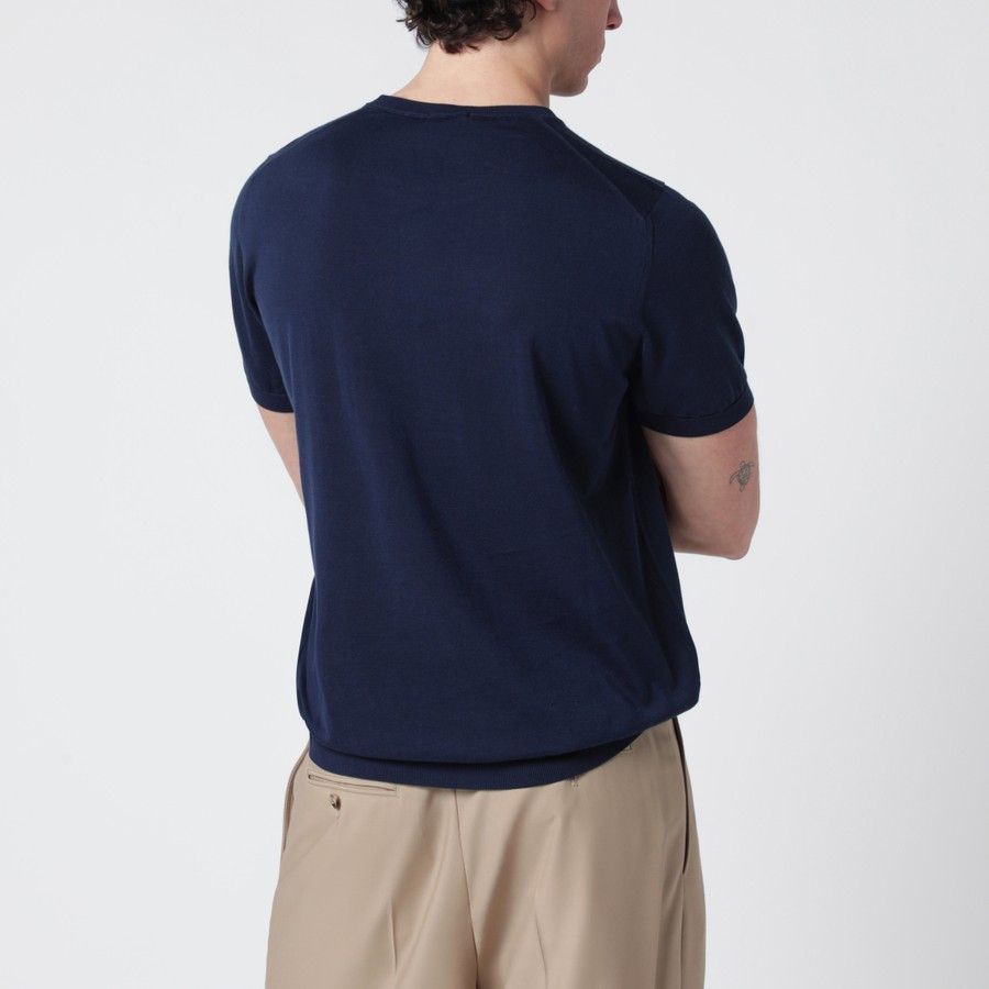 Drumohr o1d2blof0226 Cotton T-Shirt in Blue Size US M / EU 48-50 / 2 - 3 Thumbnail
