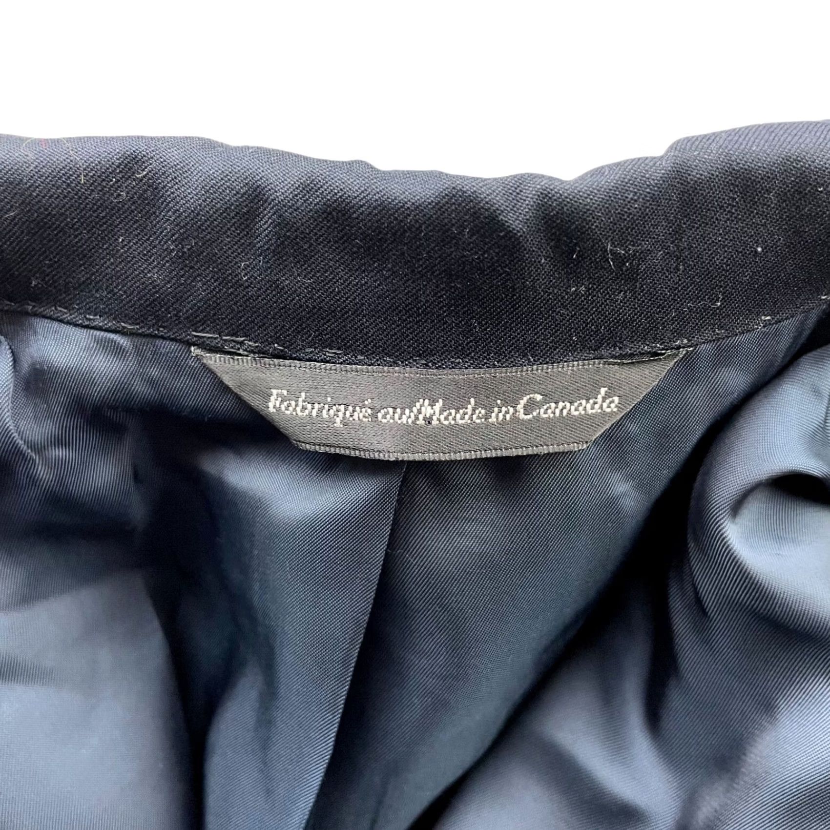 Vintage Samuelsohn Men's King Blazer Jacket 100% Wool Navy Blue 2-Button 43R Size 46R - 4 Thumbnail