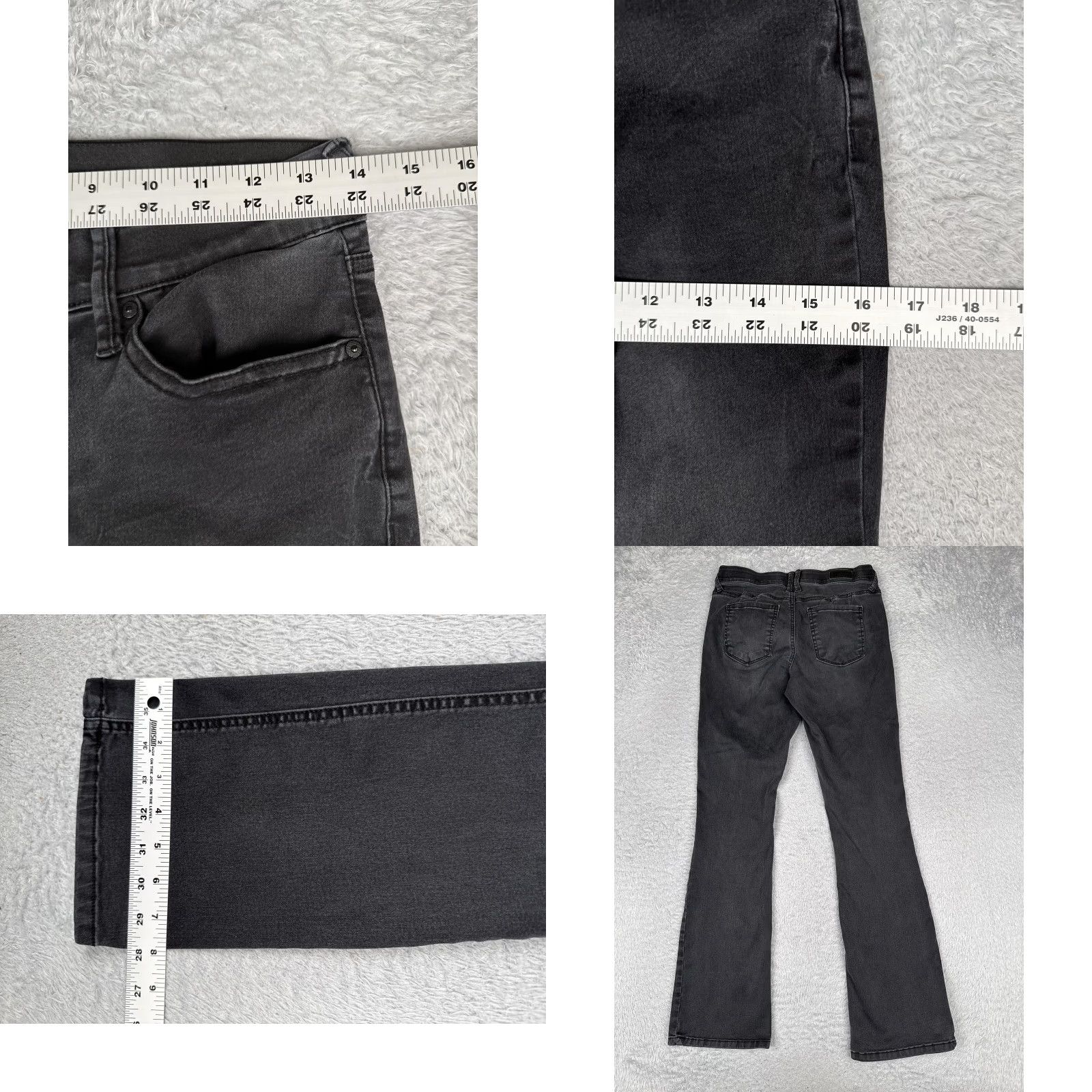 Vintage Natural Reflections Jeans Women 4 Mid Rise Bootcut Denim 28x31 Charcoal Wash 5-Pocket Regular Fit Stretch Slimmer Cotton Blend Blue Womens Boots? Size 27" / US 4 / IT 40 - 9 Thumbnail
