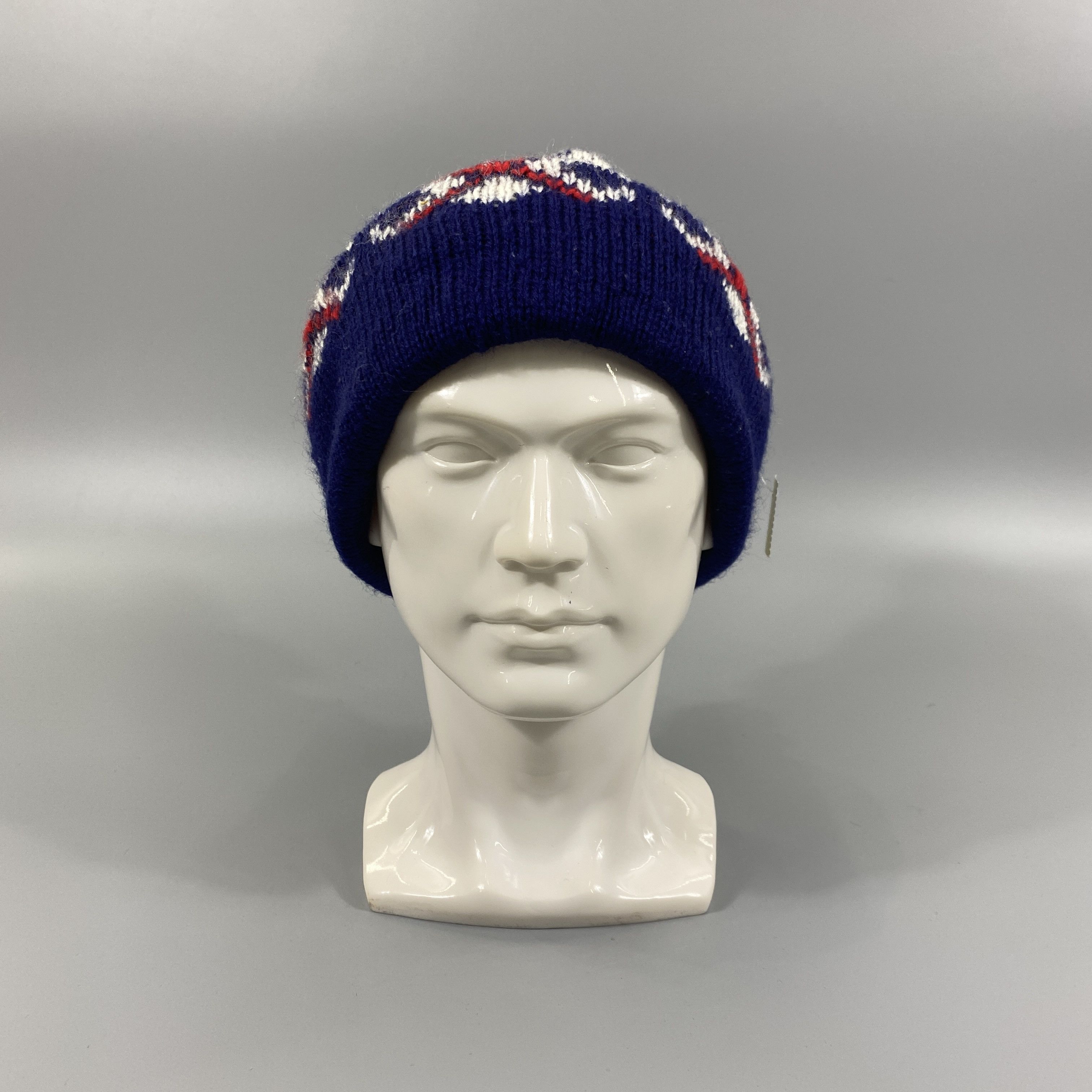 Japanese Brand Snowflake Pattern Beanie Pom Pom-BN769 Size ONE SIZE - 3 Thumbnail