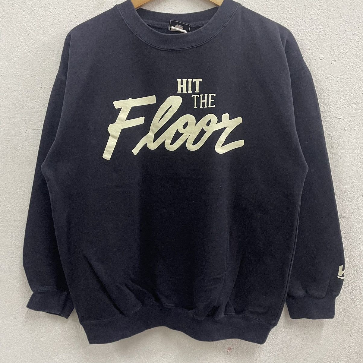 Vintage 🔥Vintage NKLS Streetwear Hit The Floor Spellout Sweatshirts Size US M / EU 48-50 / 2 - 4 Thumbnail