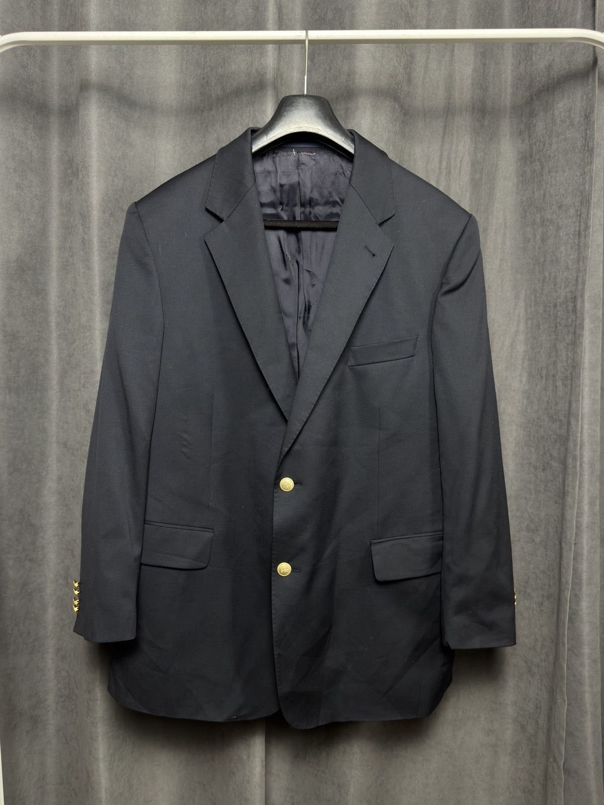 Burberry × Vintage Burberry Vintage Blazer Jacket Wool Golden Buttons Rare Size US L / EU 52-54 / 3 - 1 Thumbnail