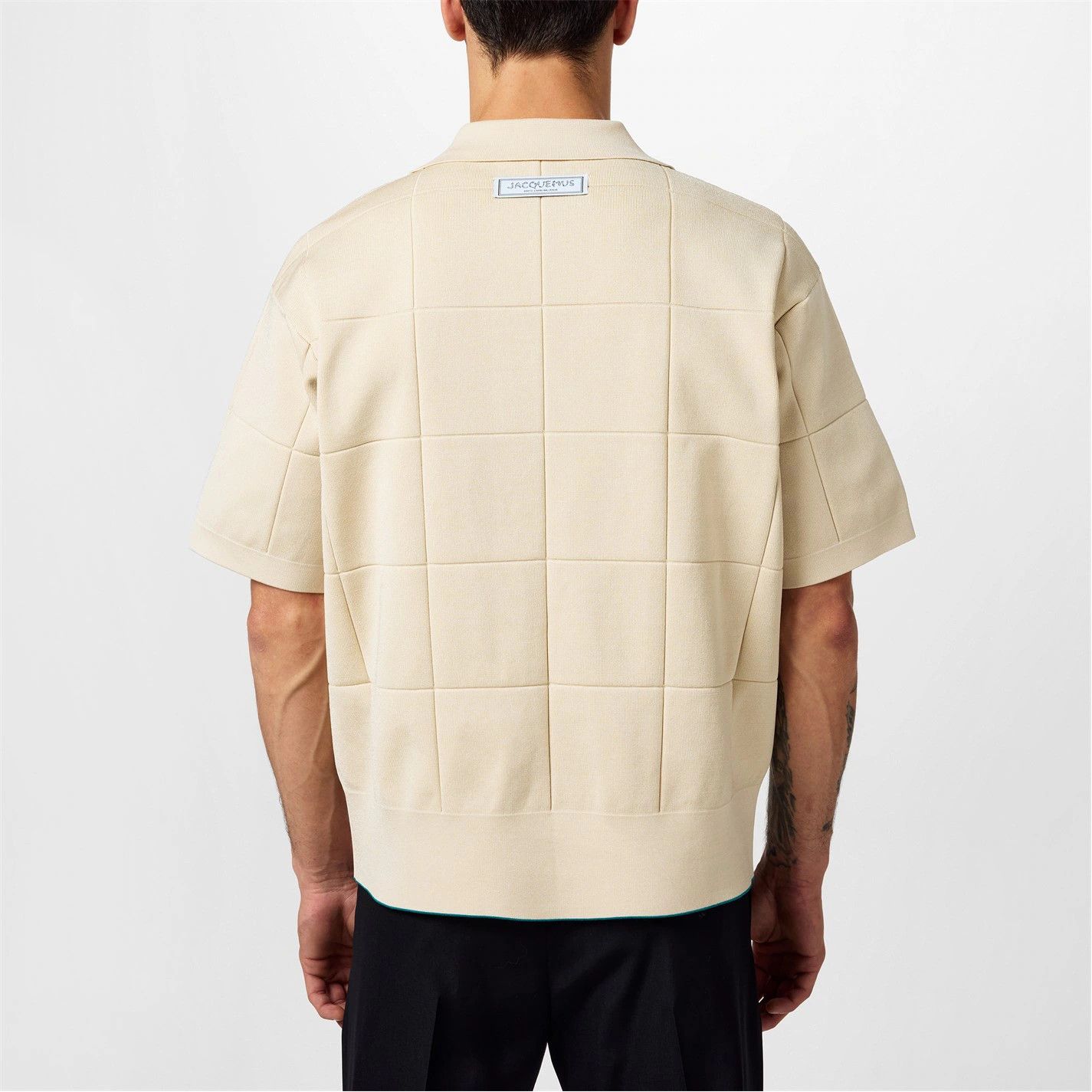 Jacquemus o1g2r1mq0426 Short-Sleeve Polo Shirt in Beige Size US S / EU 44-46 / 1 - 4 Thumbnail