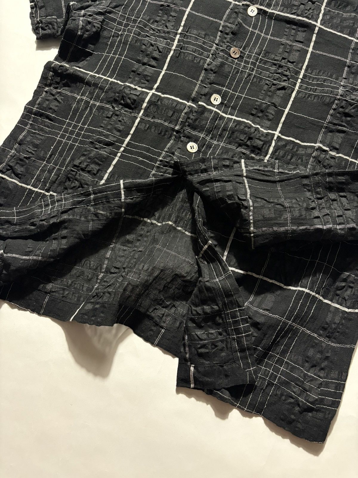 Japanese Brand POUR DEUX WRINKLED AVANT GARDE POLO BUTTON UP SHIRT Size US M / EU 48-50 / 2 - 5 Thumbnail
