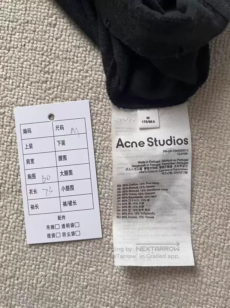Acne Studios Acne Studios 1996 Series Letter Printed Crewneck Short Sle Size US M / EU 48-50 / 2 - 4 Thumbnail