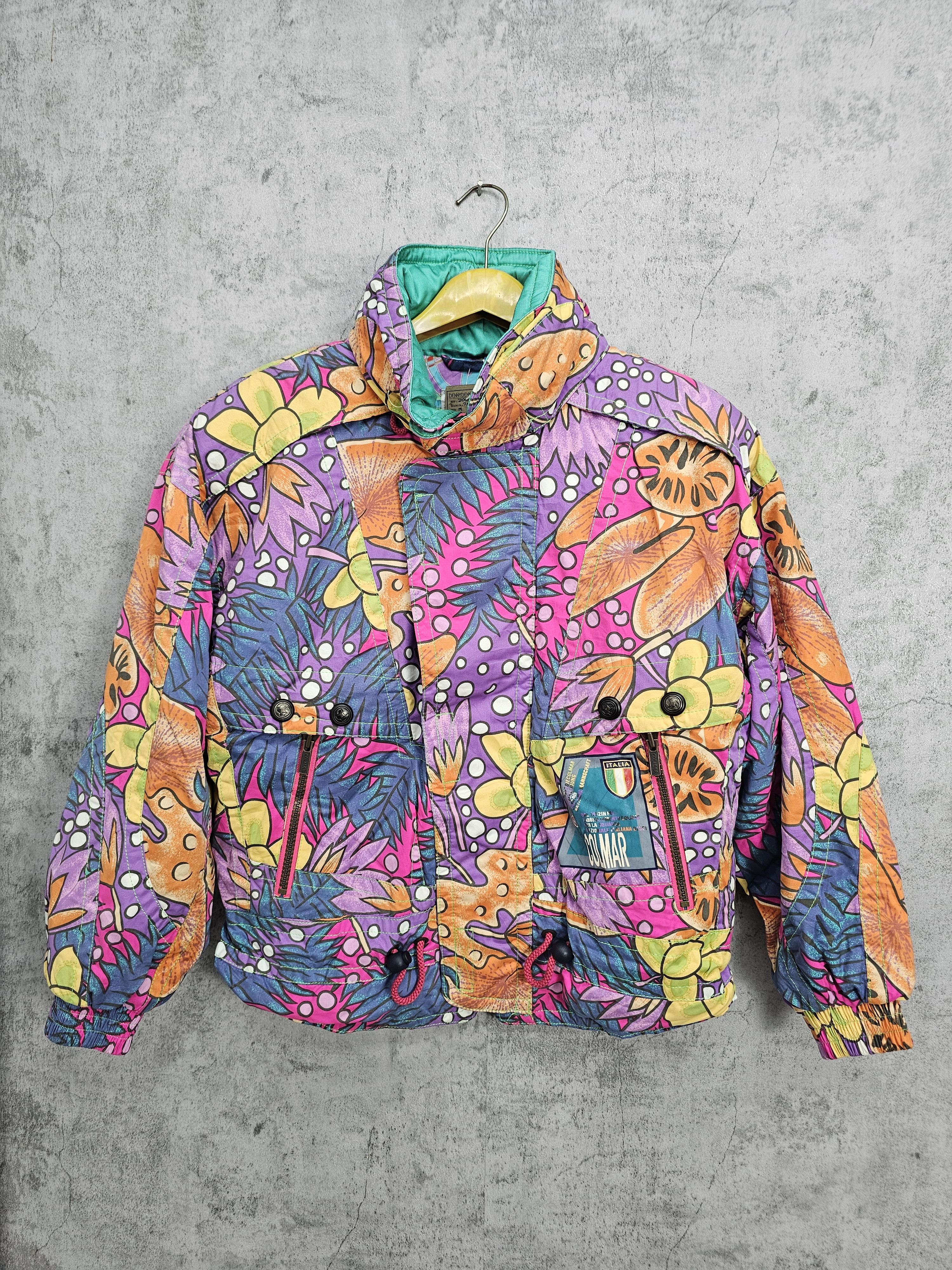 Colmar Vintage Women COLMAR Art Floral Flowers Ski Jacket J0017 Size M / US 6-8 / IT 42-44 - 1 Thumbnail