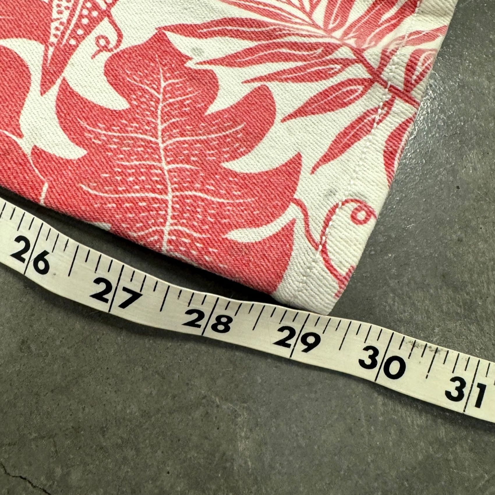 Vintage VINTAGE 90s Floral Pink White Tropical High Waisted Straight Leg Pants Women 25 Regular Ankle Mens? Size 42" / US 20 - 4 Thumbnail