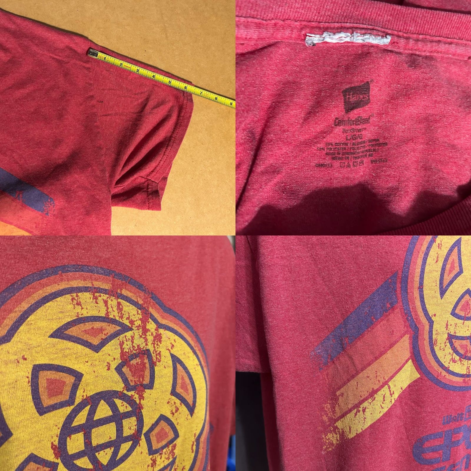 Disney Disney Epcot Center Shirt Men L Red Short Sleeve Hanes Size US L / EU 52-54 / 3 - 8 Thumbnail