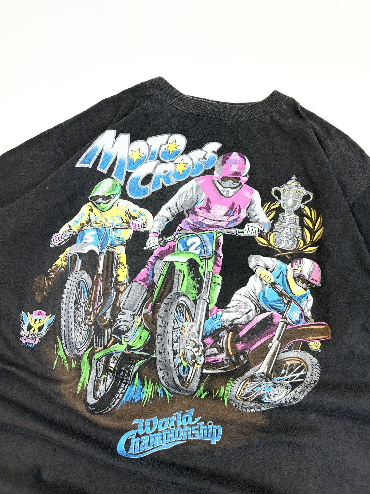 Vintage Vintage Moto Cross Tee World Championship 90s Size US L / EU 52-54 / 3 - 3 Thumbnail