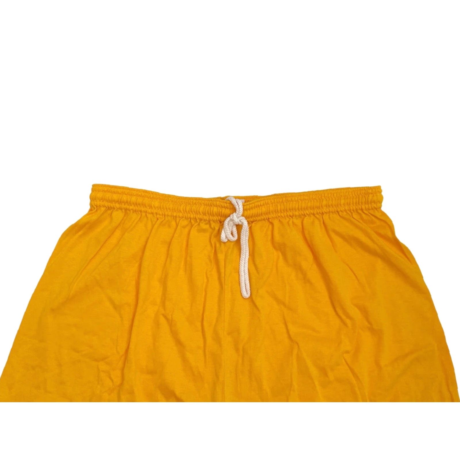 Russell Athletic VINTAGE Russell Athletic Shorts Mens 2XL Yellow 90s NOS NWOT Deadstock Athletic Base Layer Drawstring White Waist 20” 17” Rise 8” Inseam USA Mens Size US 39 - 3 Thumbnail