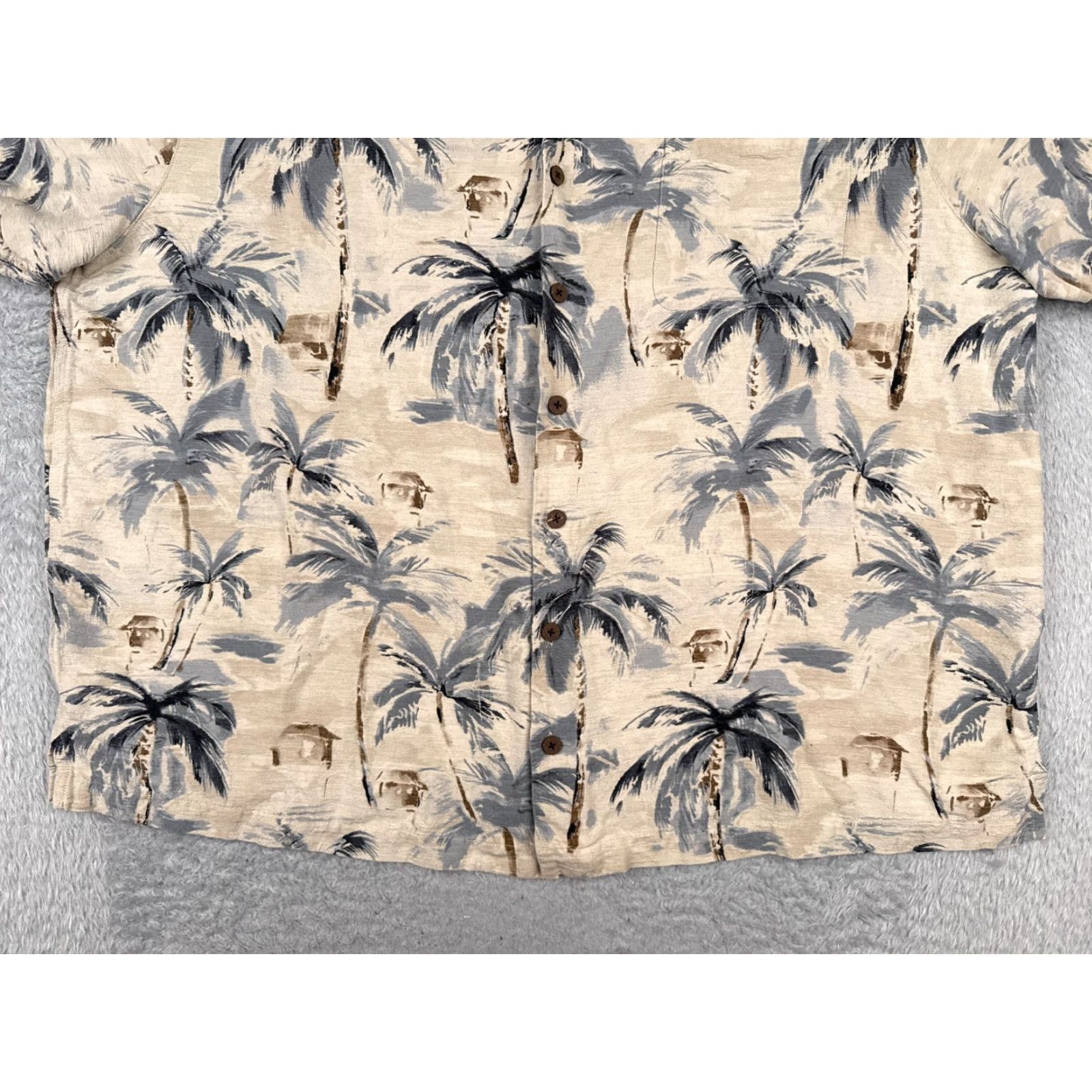 Vintage Caribbean Silk Shirt Mens 3XL Hawaiian Floral Red Beige Palm Pocket Button-Up Shirt Adult 3XL Mens Size US XXL / EU 58 / 5 - 5 Thumbnail