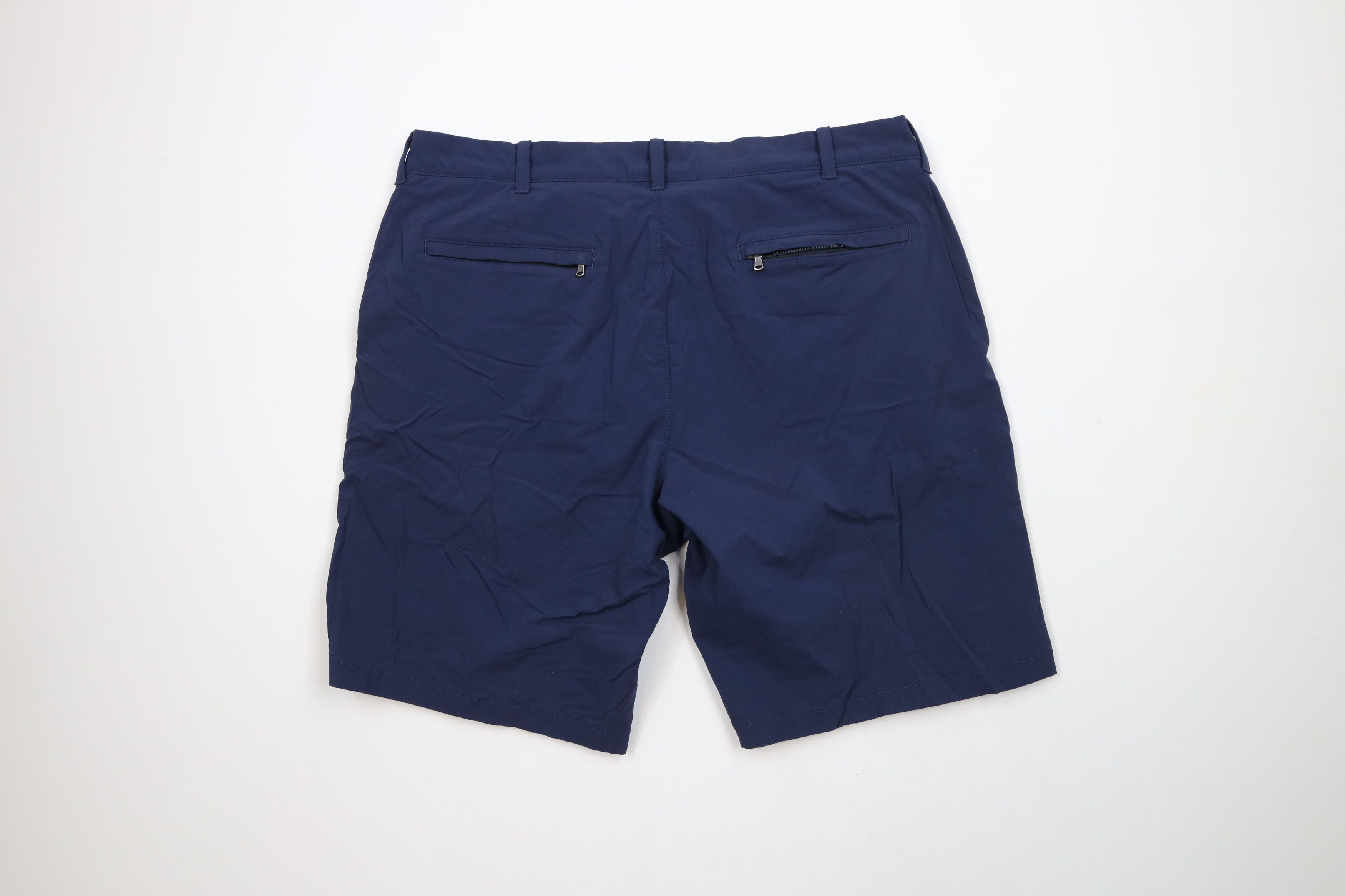 J.Crew × Vintage J Crew Stretch Tech Above Knee Chino Shorts Navy Blue Size US 35 - 9 Thumbnail