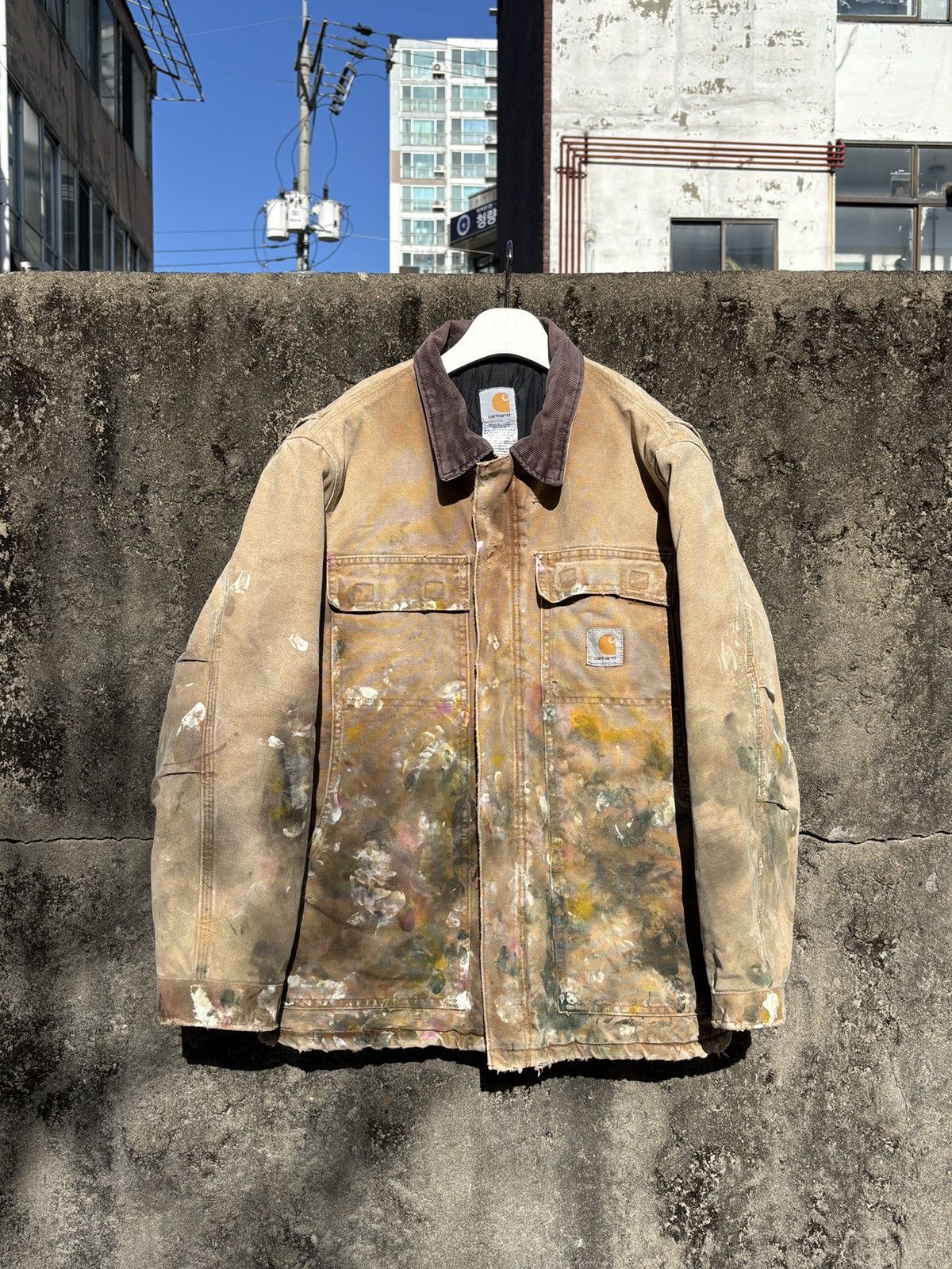 Carhartt Vintage carhartt c26 distressed painted jacket Size US L / EU 52-54 / 3 - 1 Thumbnail