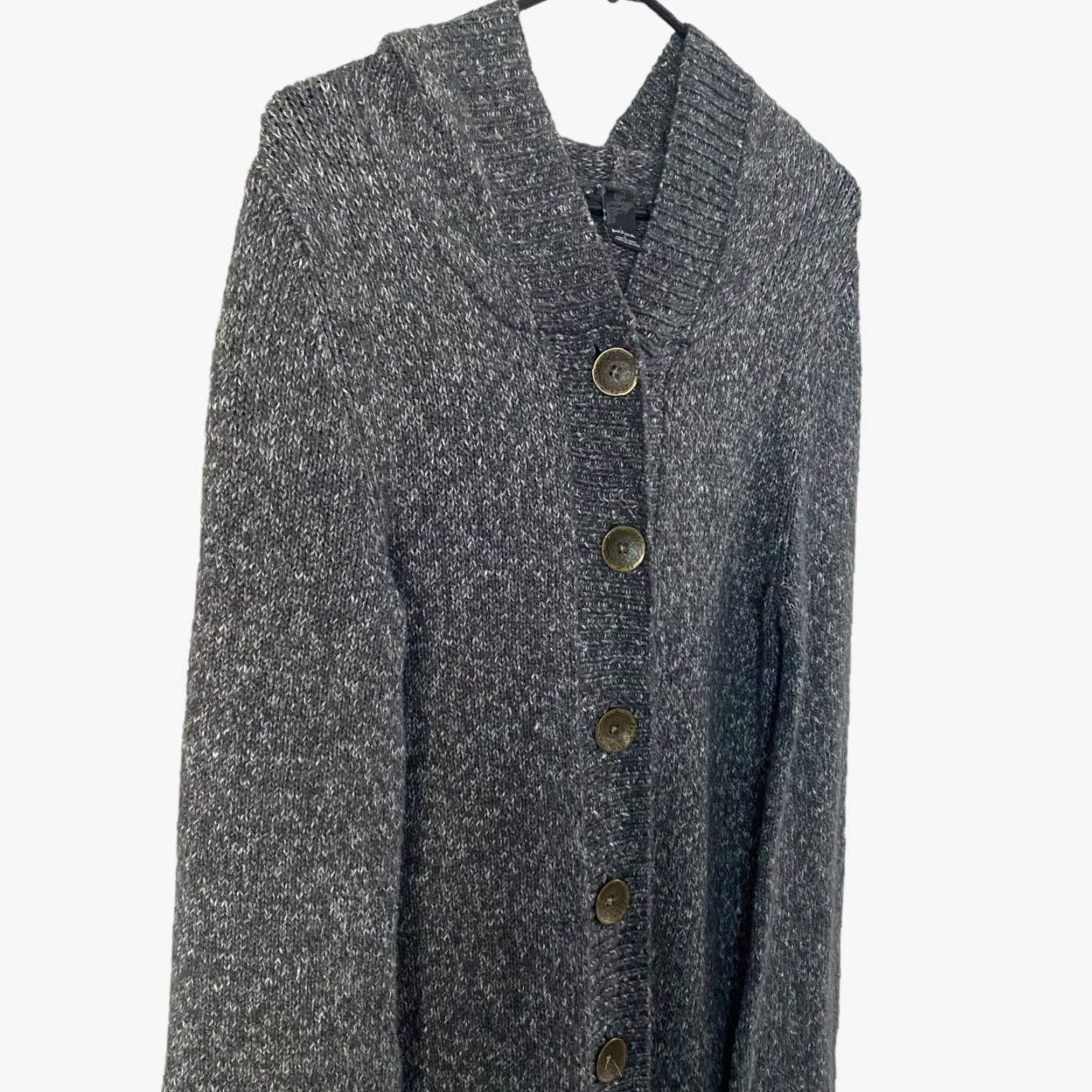 Prana PrAna Willow Duster Hooded Sweater Cardigan Gray Women's Size Small Button-Front Size S / US 4 / IT 40 - 4 Thumbnail
