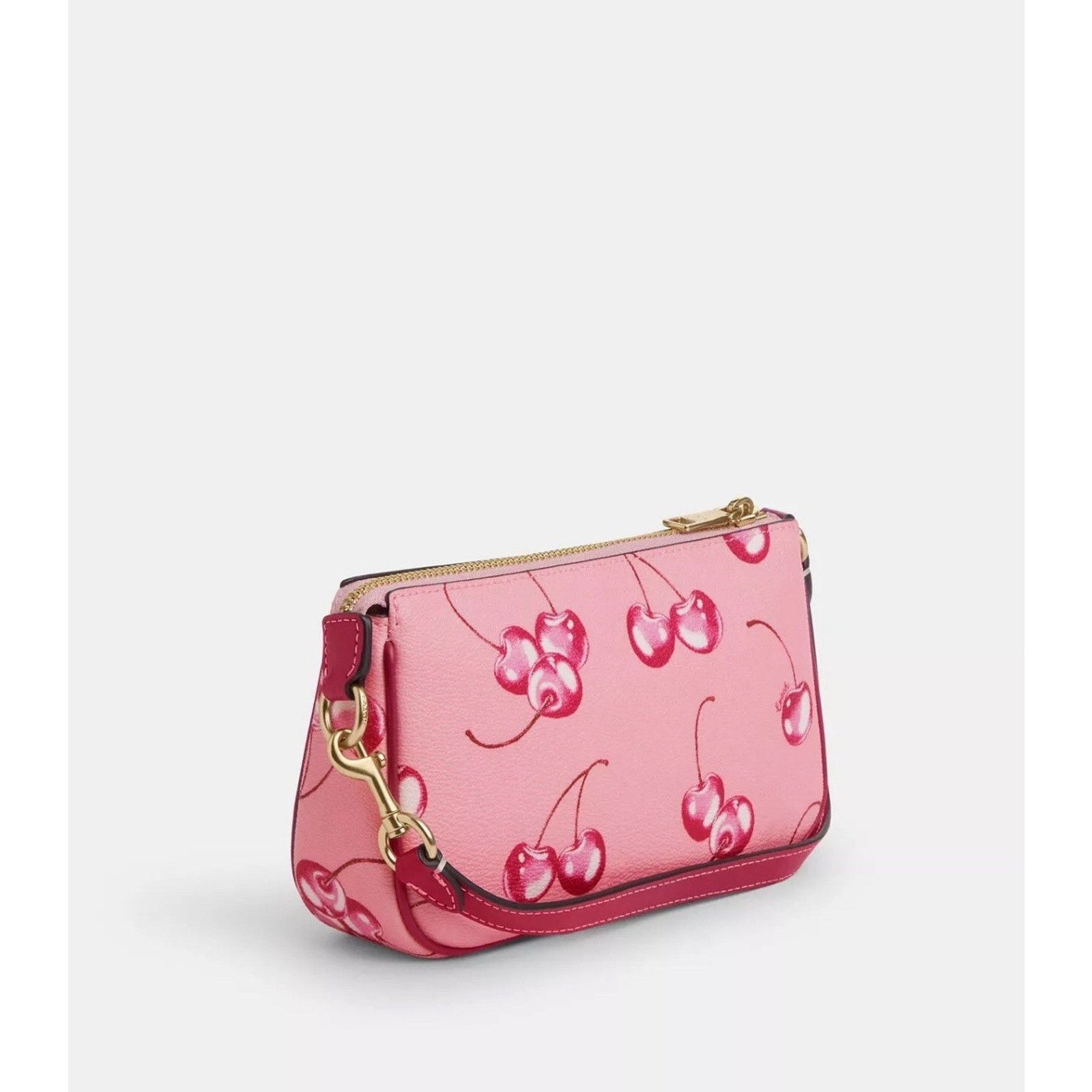 Coach NWT COACH CR827 Nolita 19 Cherry Flower Pink Bright Violent Size ONE SIZE - 9 Thumbnail