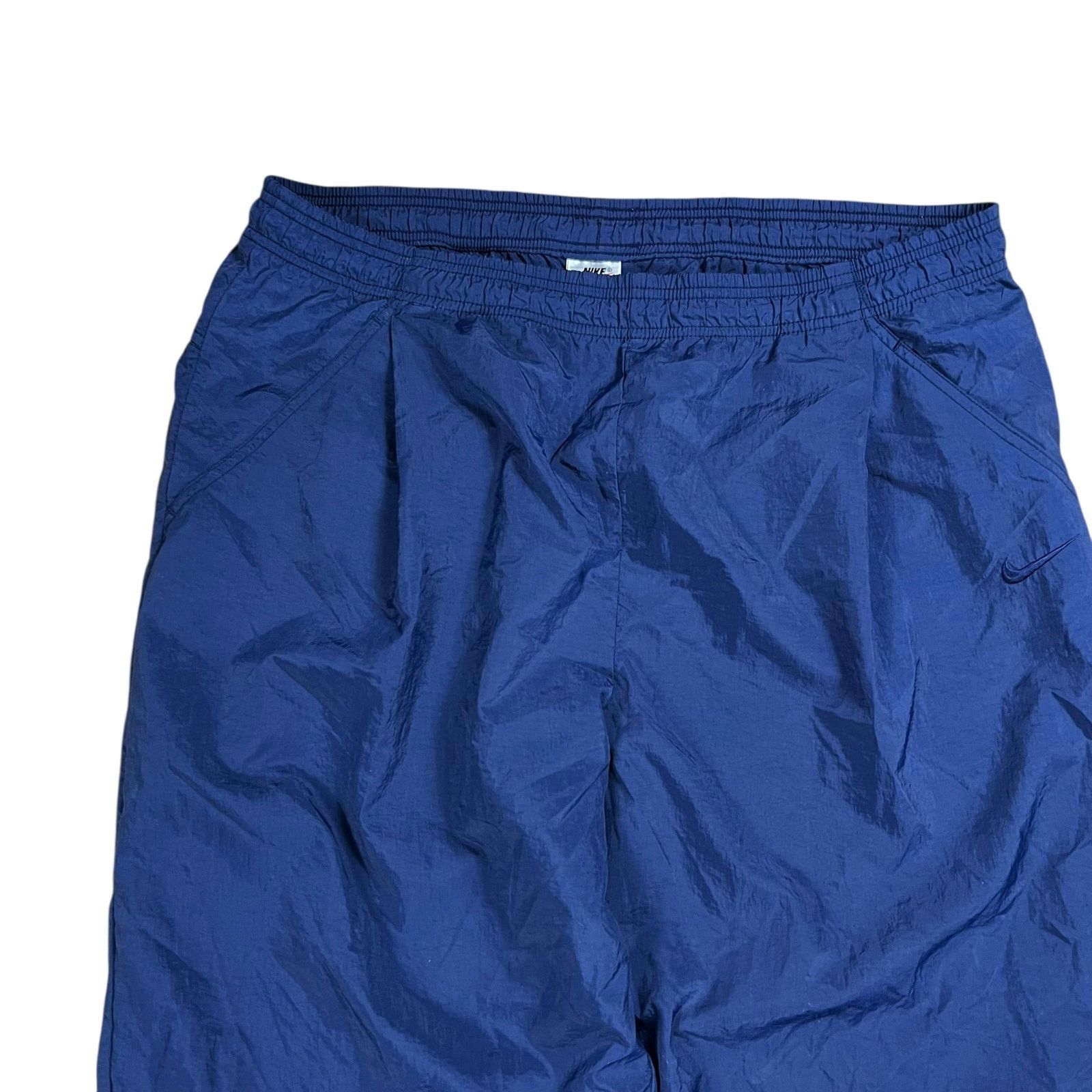 Nike × Vintage Vintage 90s Nike mini swoosh tonal navy track pants (XL) Size US 36 / EU 52 - 2 Thumbnail