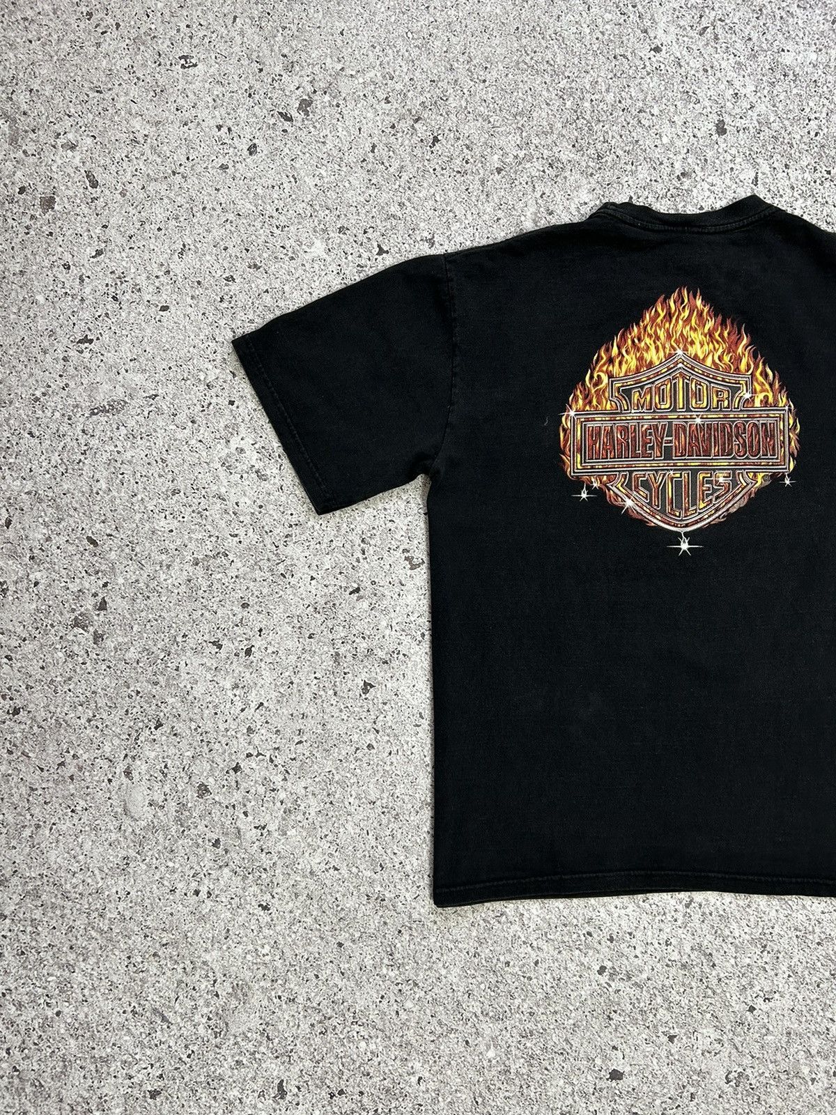 Band Tees × Harley Davidson × Vintage Vintage Harley Davidson Wear a Piece of American History Tee Size US XL / EU 56 / 4 - 4 Thumbnail