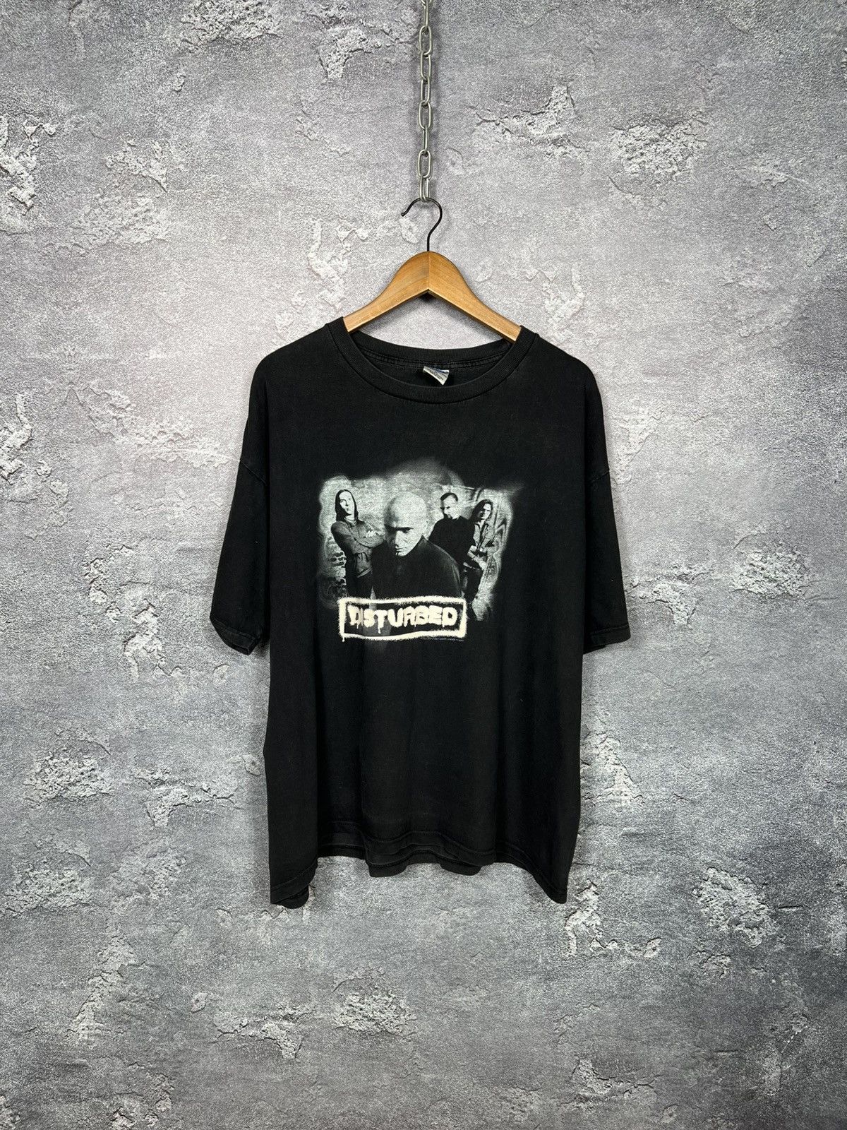 Band Tees Vintage 2002 Disturbed Band Black T Shirt Size US XL / EU 56 / 4 - 1 Thumbnail