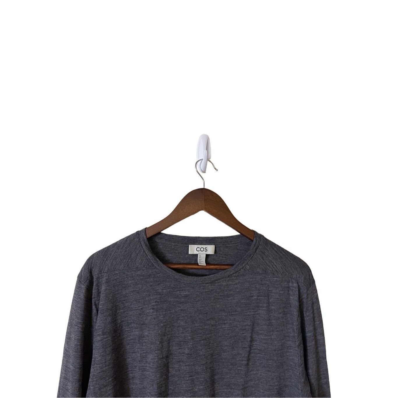 Cos COS 100% Wool Grey Crewneck Long Sleeve Lightweight Sweater Size US L / EU 52-54 / 3 - 8 Thumbnail