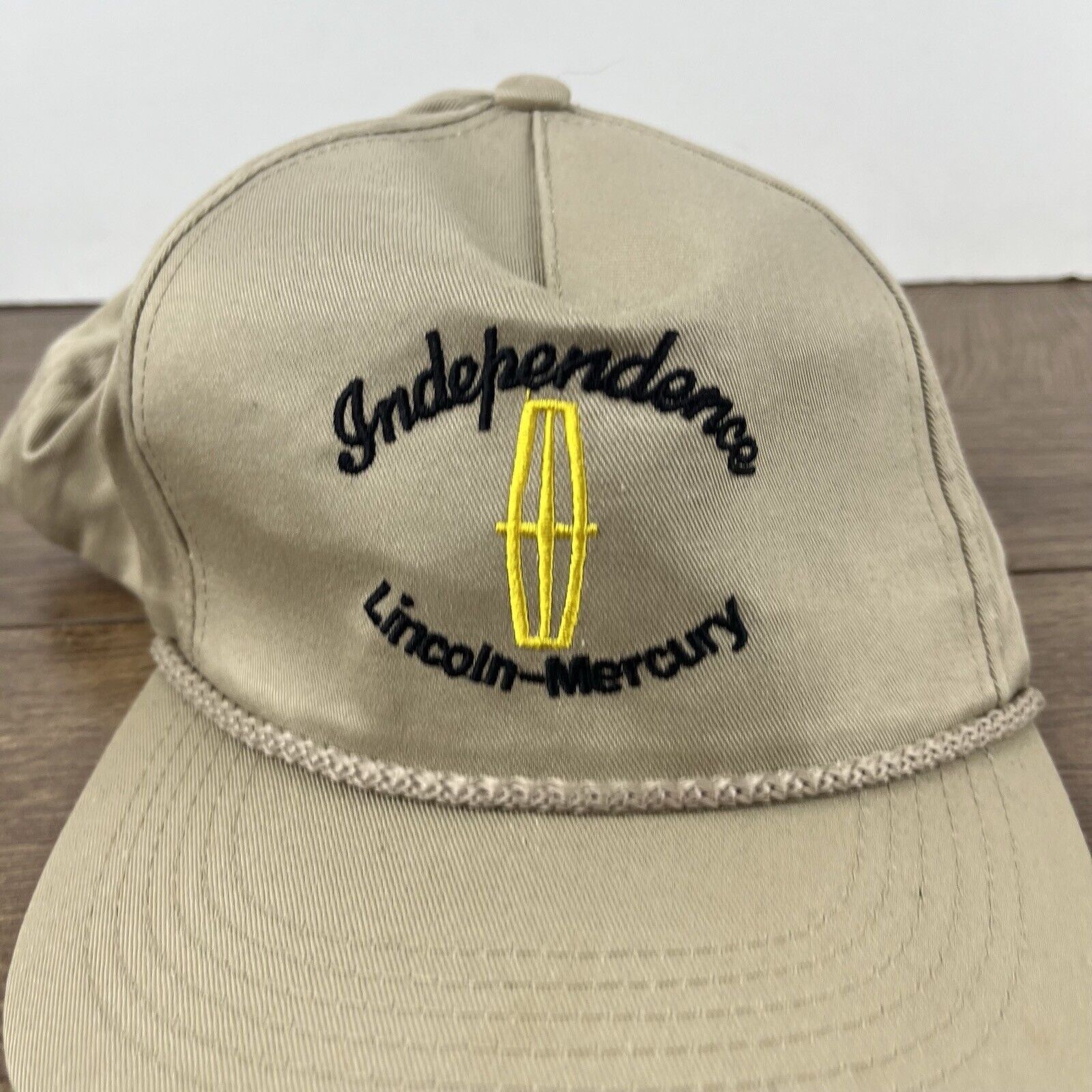 Other Independence Lincoln Mercury Hat Brown Adjustable Hat Tan Ad Size ONE SIZE - 6 Thumbnail