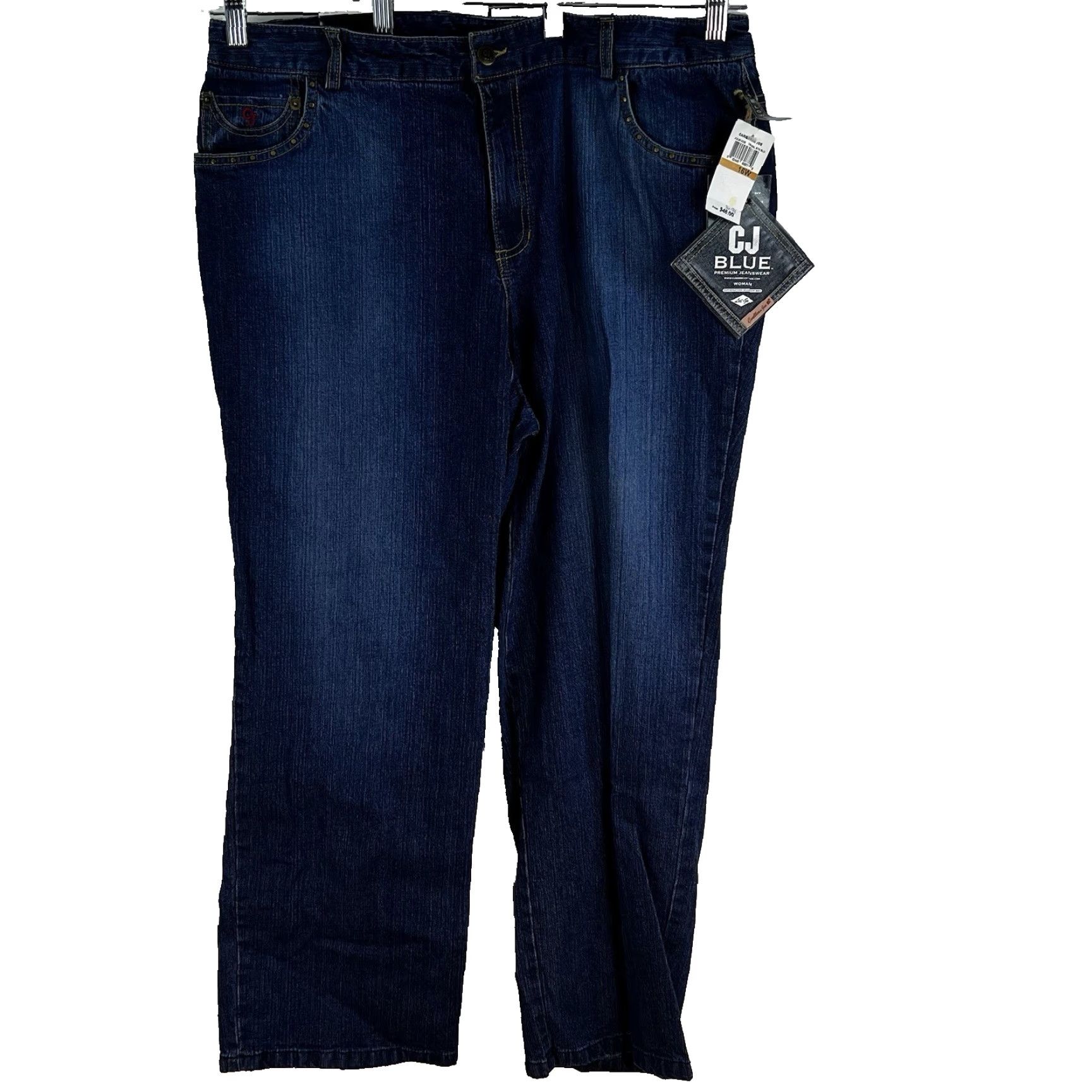 Denime VINTAGE Caribbean Joe Blue Denim Boot Cut Jeans Womens Size 16W 38X30 NWT Size 38" / US 16 / IT 52 - 2 Thumbnail