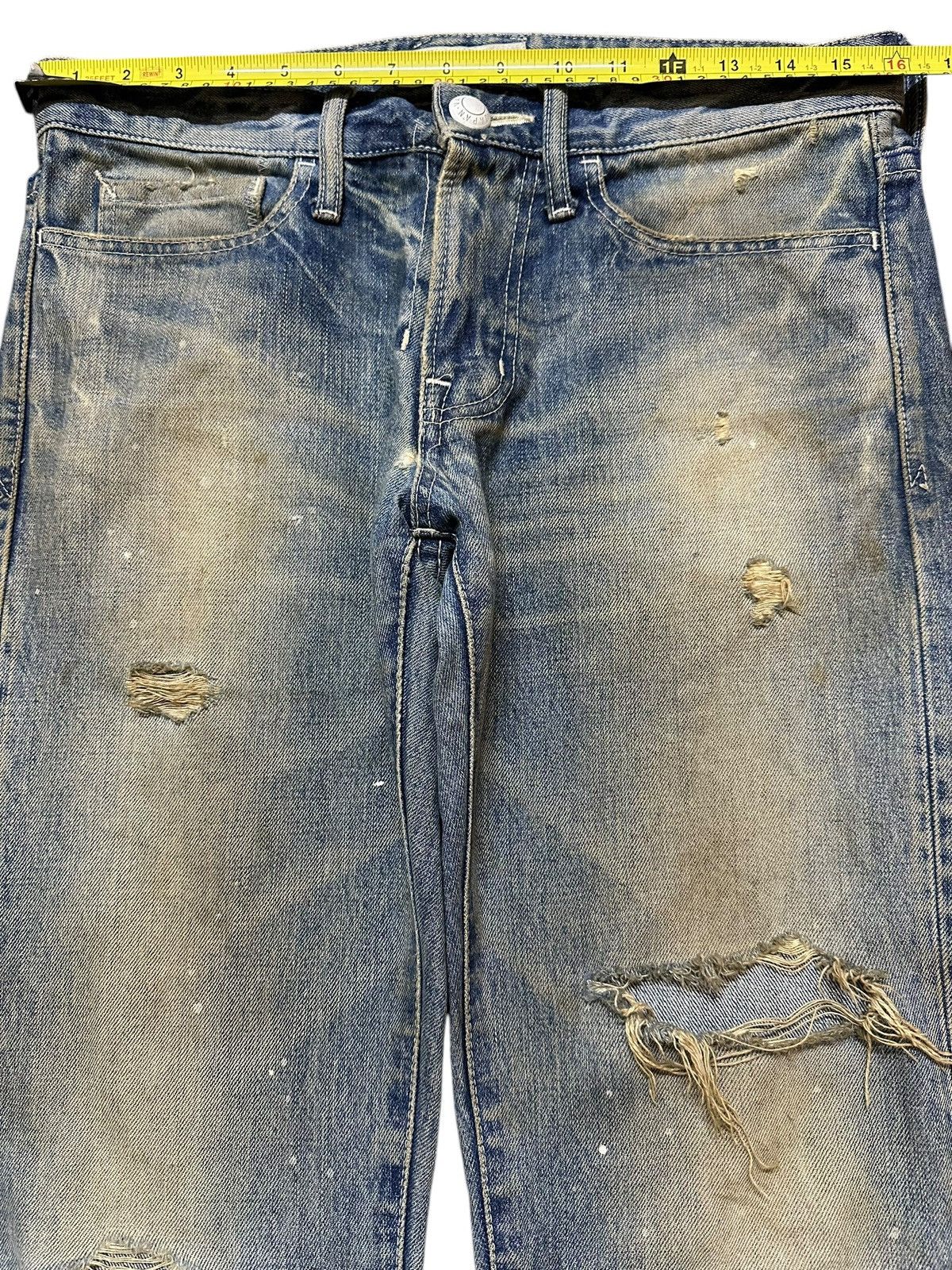 Japanese Brand Vintage Japanese Vanquish Mud Faded Wash Distressed Jeans Size US 32 / EU 48 - 13 Thumbnail