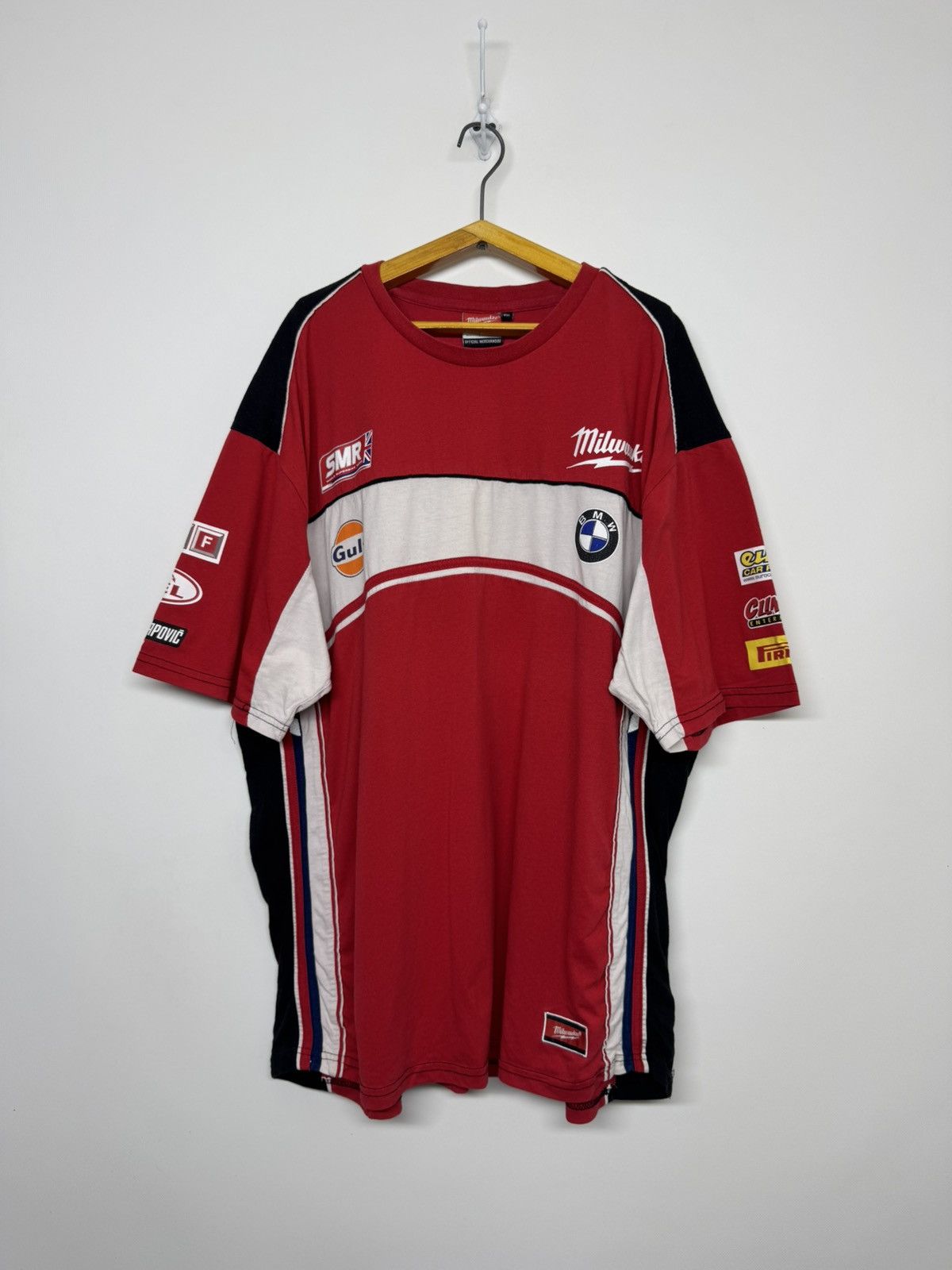 BMW Vintage Bmw Milwaukee Racing Motosport Clinton T-shirt Size US XXL / EU 58 / 5 - 1 Thumbnail