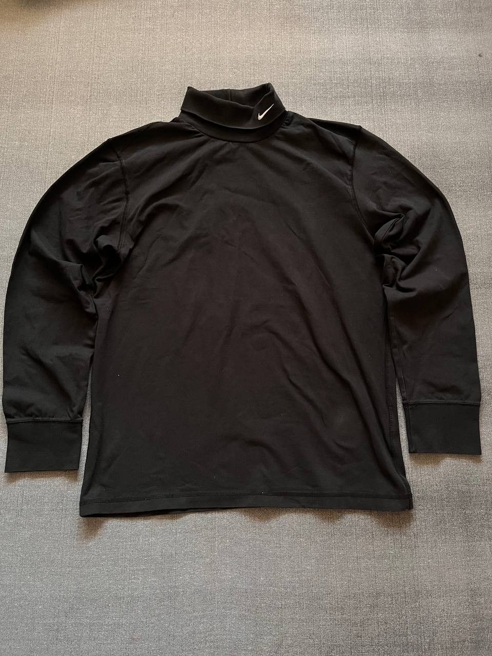 Nike × Vintage Vintage Nike Turtle Neck Swoosh Long Sleeve Tee 90`s Size US L / EU 52-54 / 3 - 1 Thumbnail