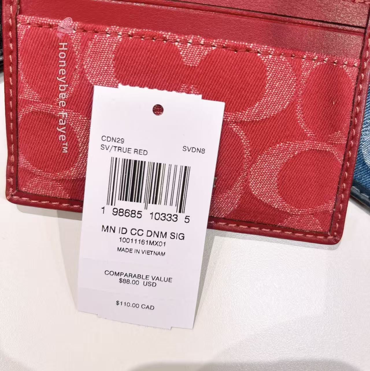 Coach Mini Skinny Id Case In Signature Denim CDN29 Size ONE SIZE - 4 Thumbnail