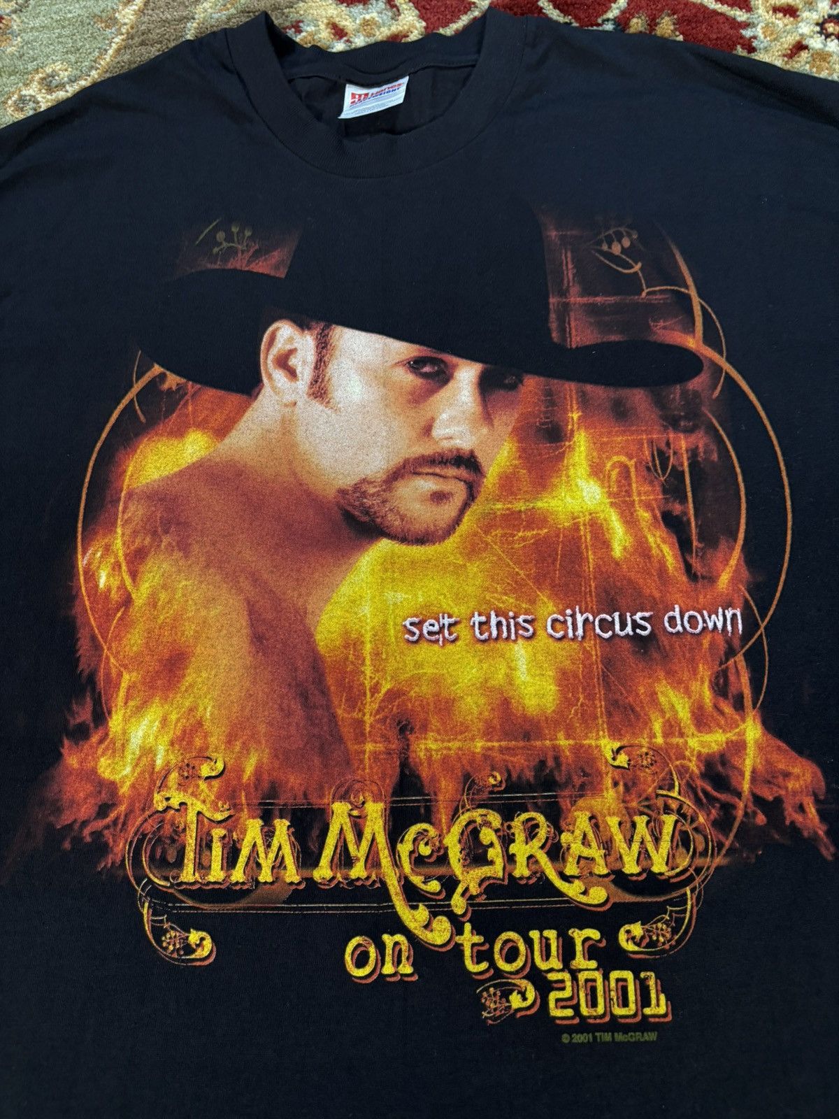 Band Tees × Vintage 2001 Tim McGraw On tour T-Shirt Size US L / EU 52-54 / 3 - 3 Thumbnail