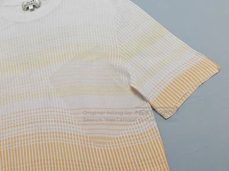 Hermes Hermes Men's knit short-sleeve T-shirt, 100% cotton, gradi Size US S / EU 44-46 / 1 - 5 Thumbnail