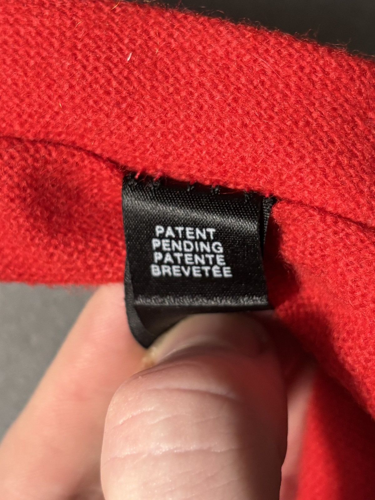 Vintage Vintage Pre-Tied Necktie Zipper Skinny Lambswool Red Wool 90 Size ONE SIZE - 7 Thumbnail