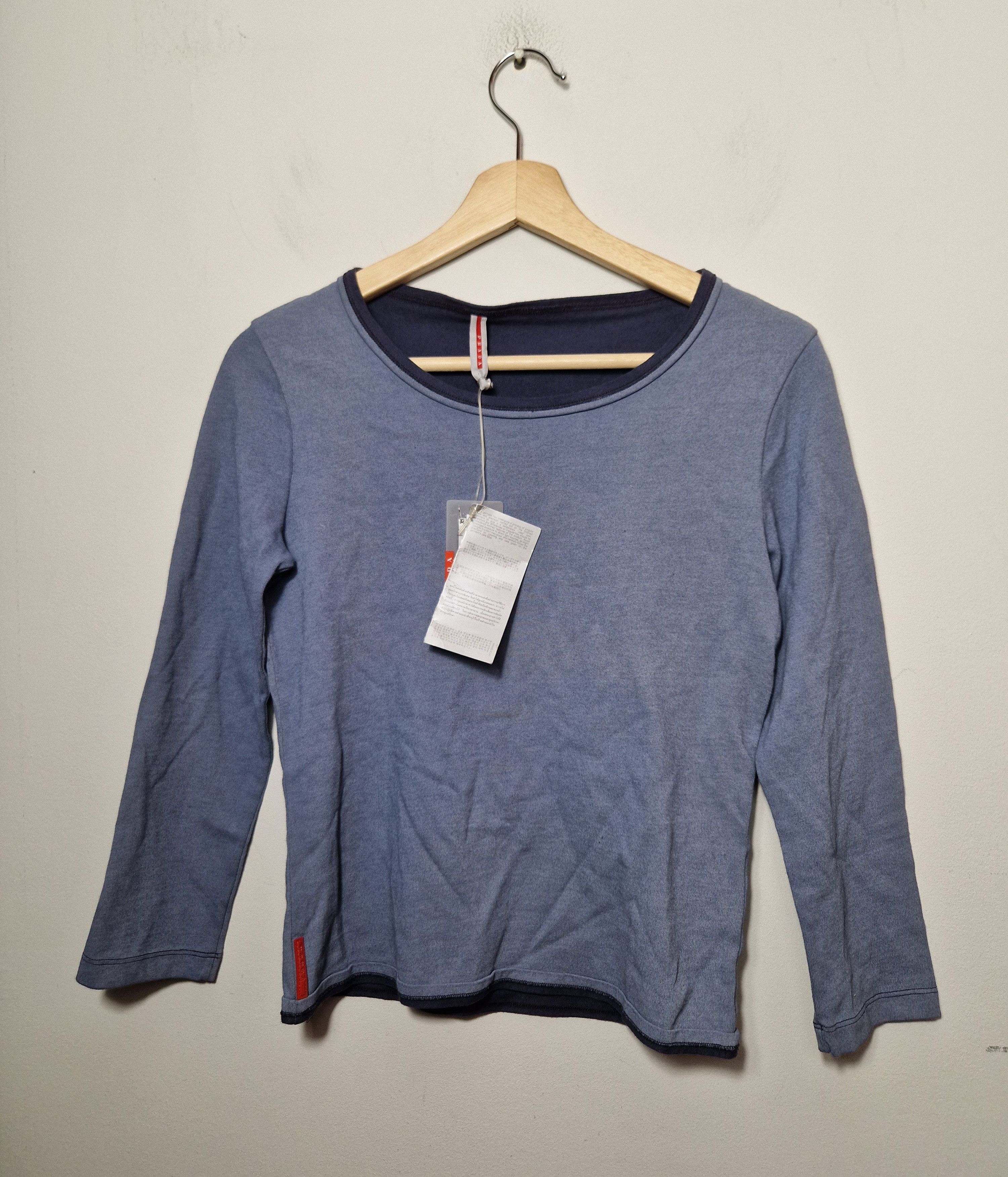 Prada Prada red tab longsleeve grey top Size XS / US 0-2 / IT 36-38 - 1 Thumbnail