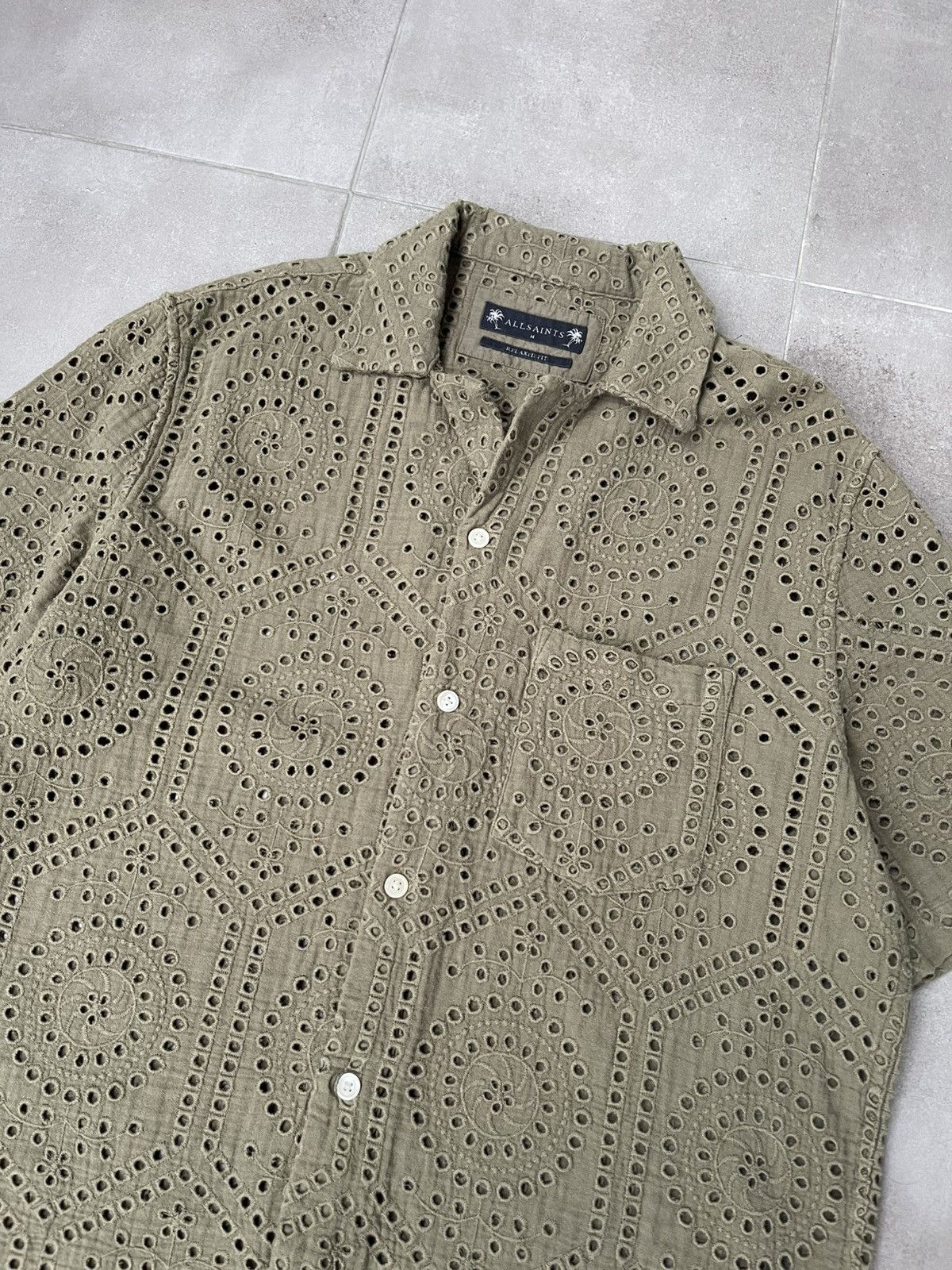 Allsaints !DS! SS23 Allsaints Pueblo SS Laser Swamp Green Shirt Size US M / EU 48-50 / 2 - 11 Thumbnail