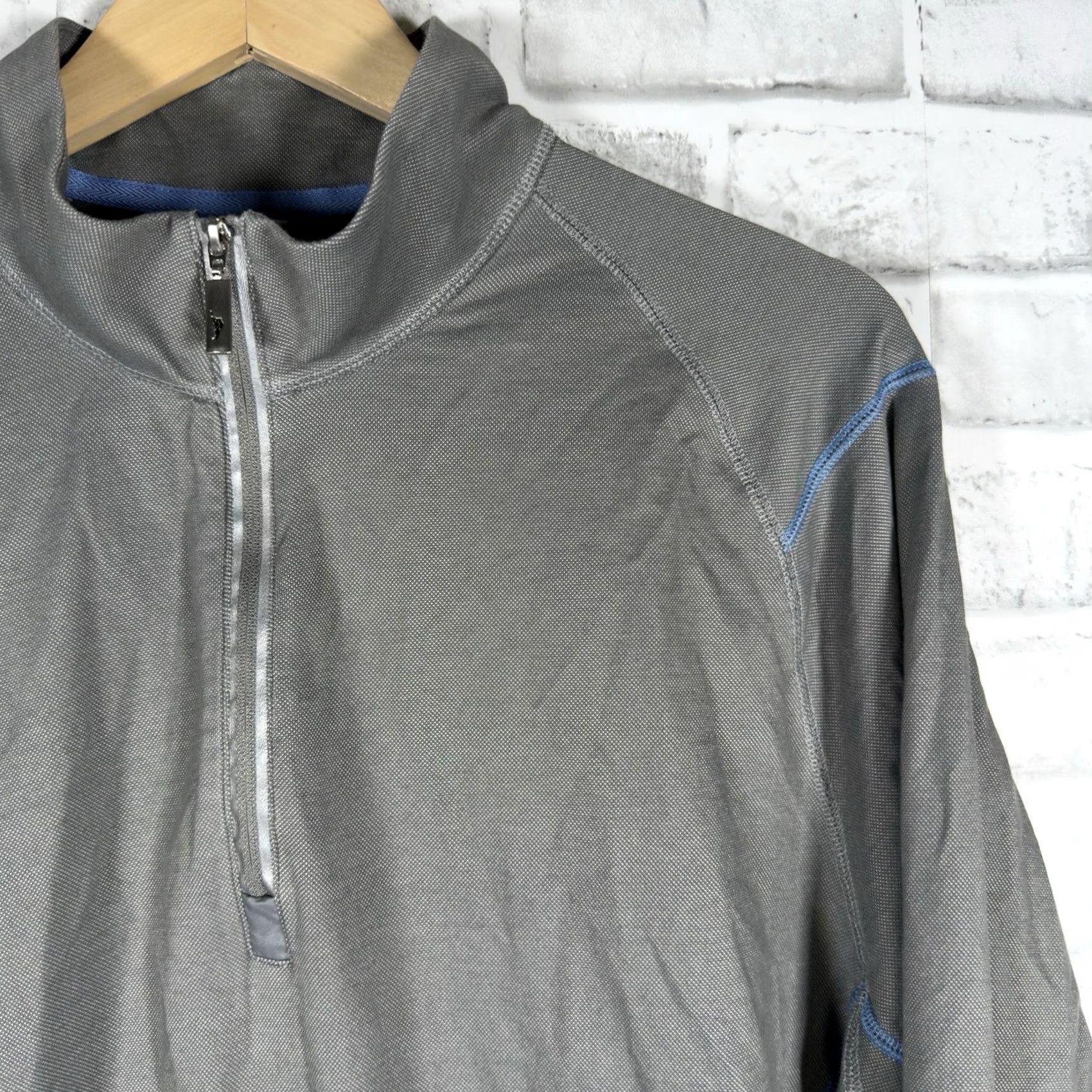 Tommy Bahama Tommy Bahama Gray Half Zip Pullover Mens Large Sweater Size US L / EU 52-54 / 3 - 2 Thumbnail