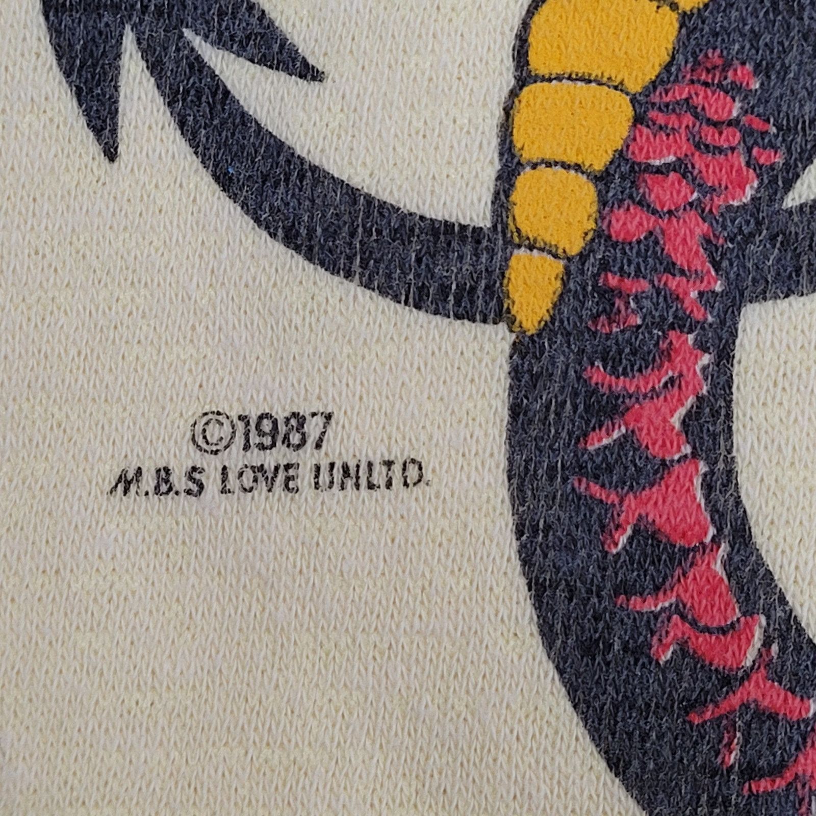Vintage VTG 1987 Fire Breathing Dragon Sweatshirt Women M/L Crop USA Size L / US 10 / IT 46 - 14 Thumbnail